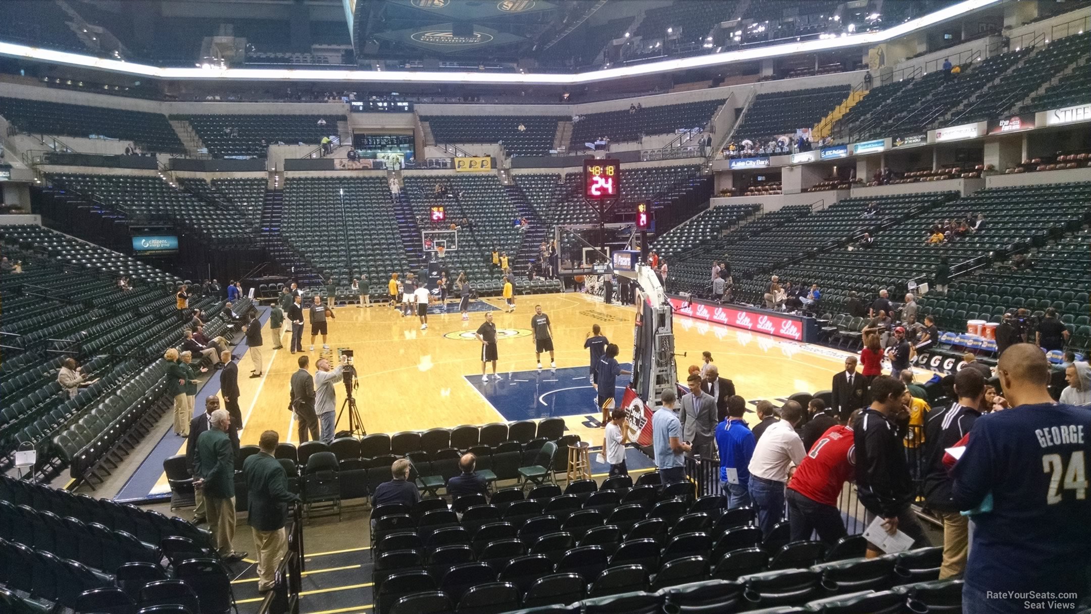 section 11, row 15 seat view  for basketball - gainbridge fieldhouse