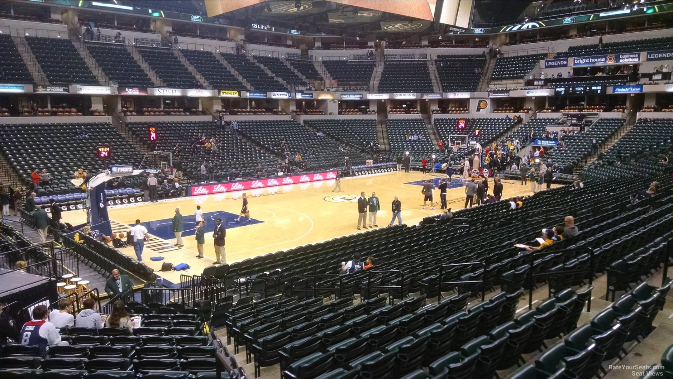 section 18, row 21 seat view  for basketball - gainbridge fieldhouse