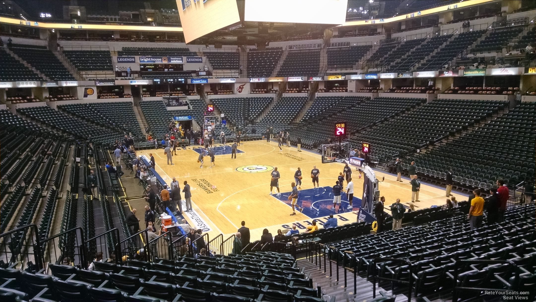 section 2, row 20 seat view  for basketball - gainbridge fieldhouse