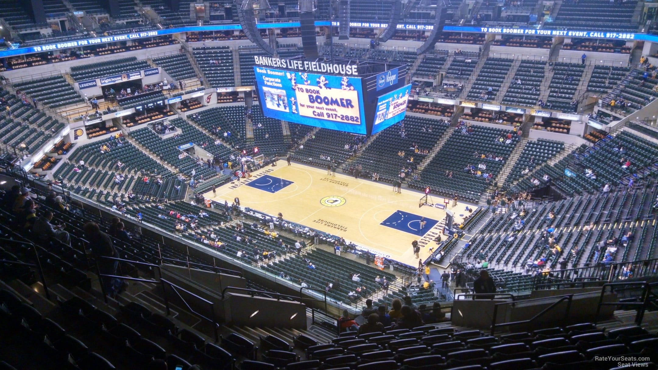 section 206, row 15 seat view  for basketball - gainbridge fieldhouse
