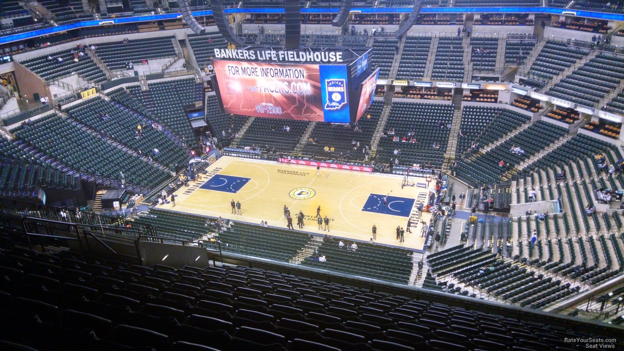 section 223, row 15 seat view  for basketball - gainbridge fieldhouse