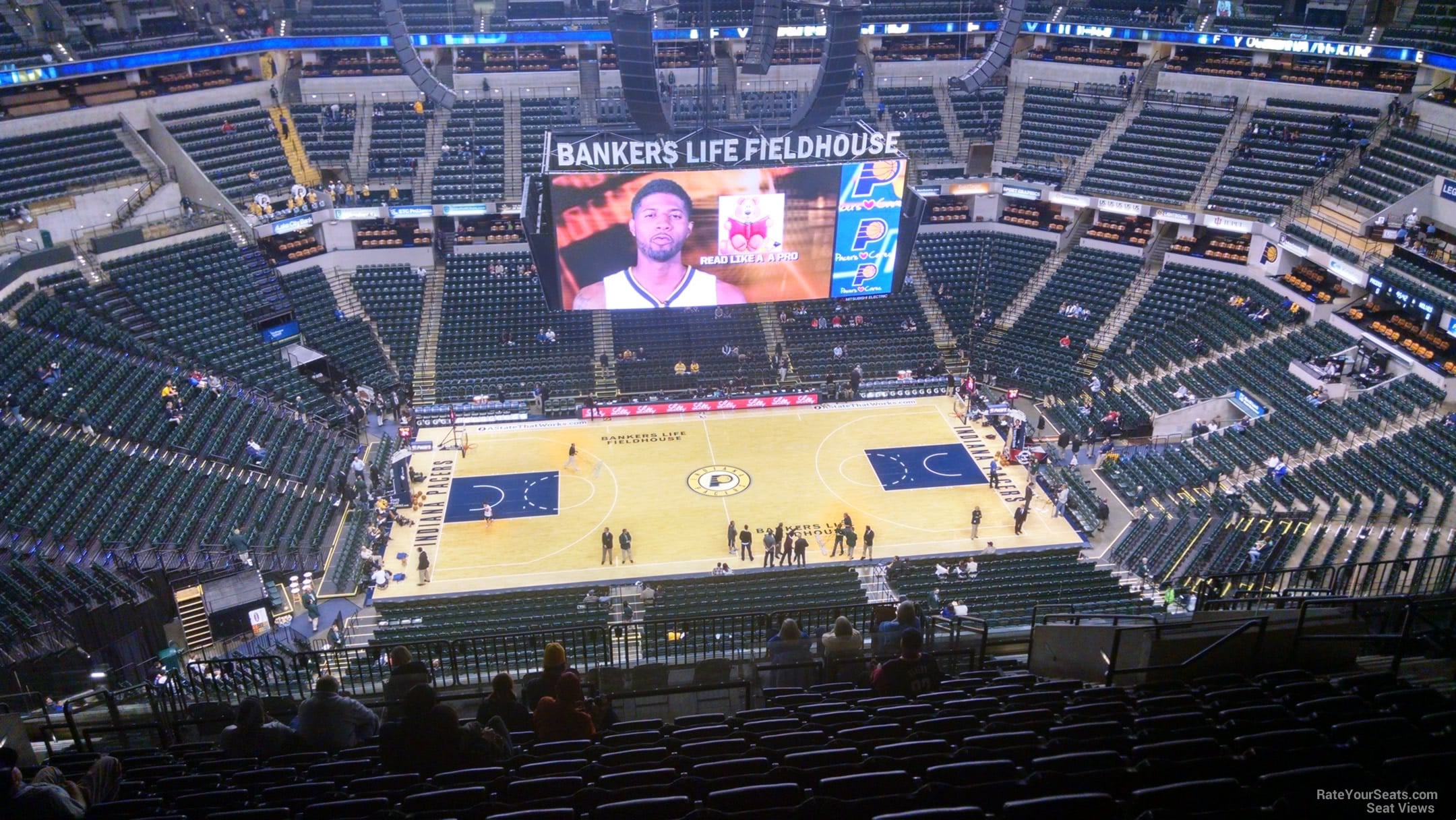 section 225, row 15 seat view  for basketball - gainbridge fieldhouse