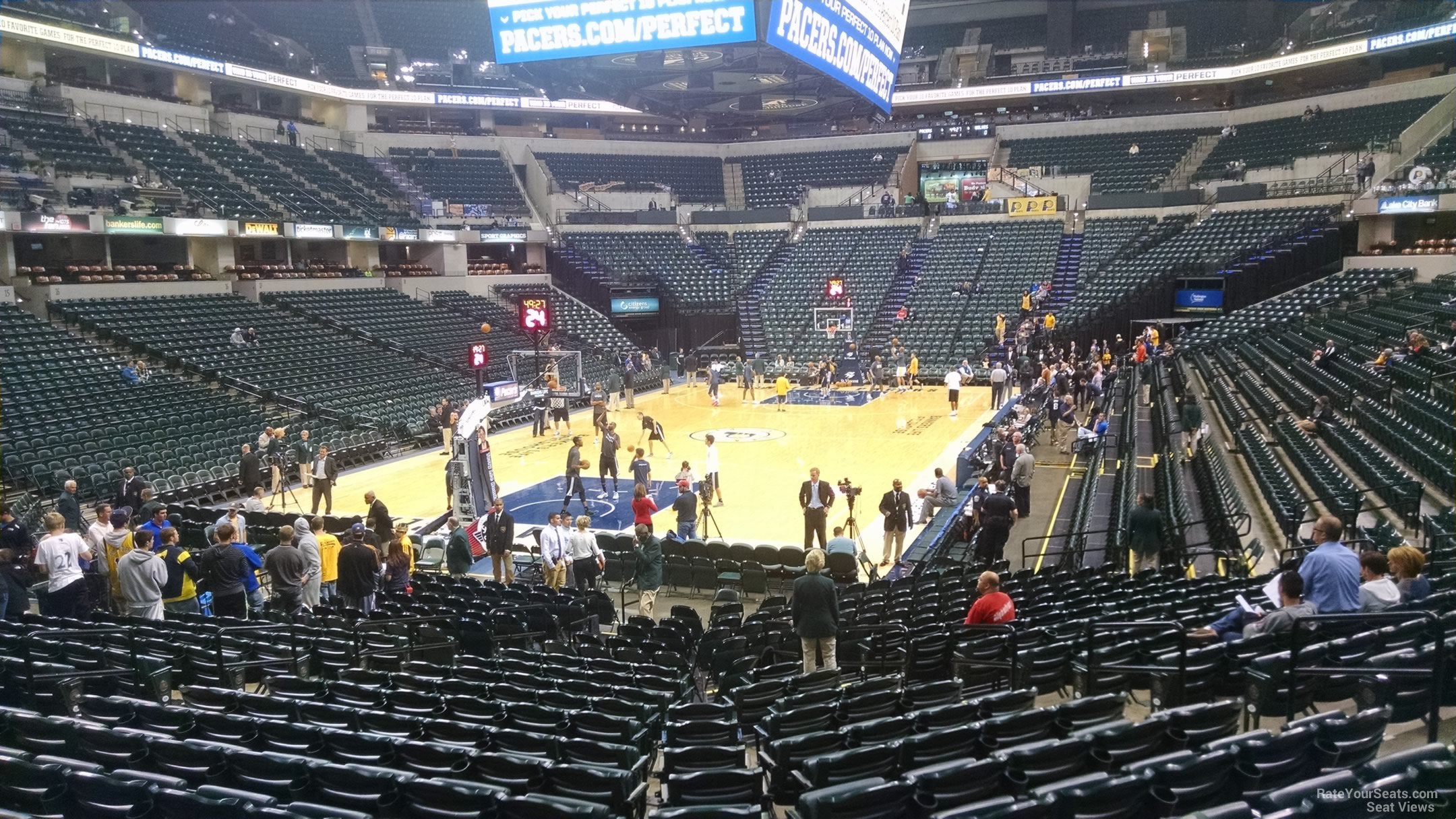 section 9, row 21 seat view  for basketball - gainbridge fieldhouse