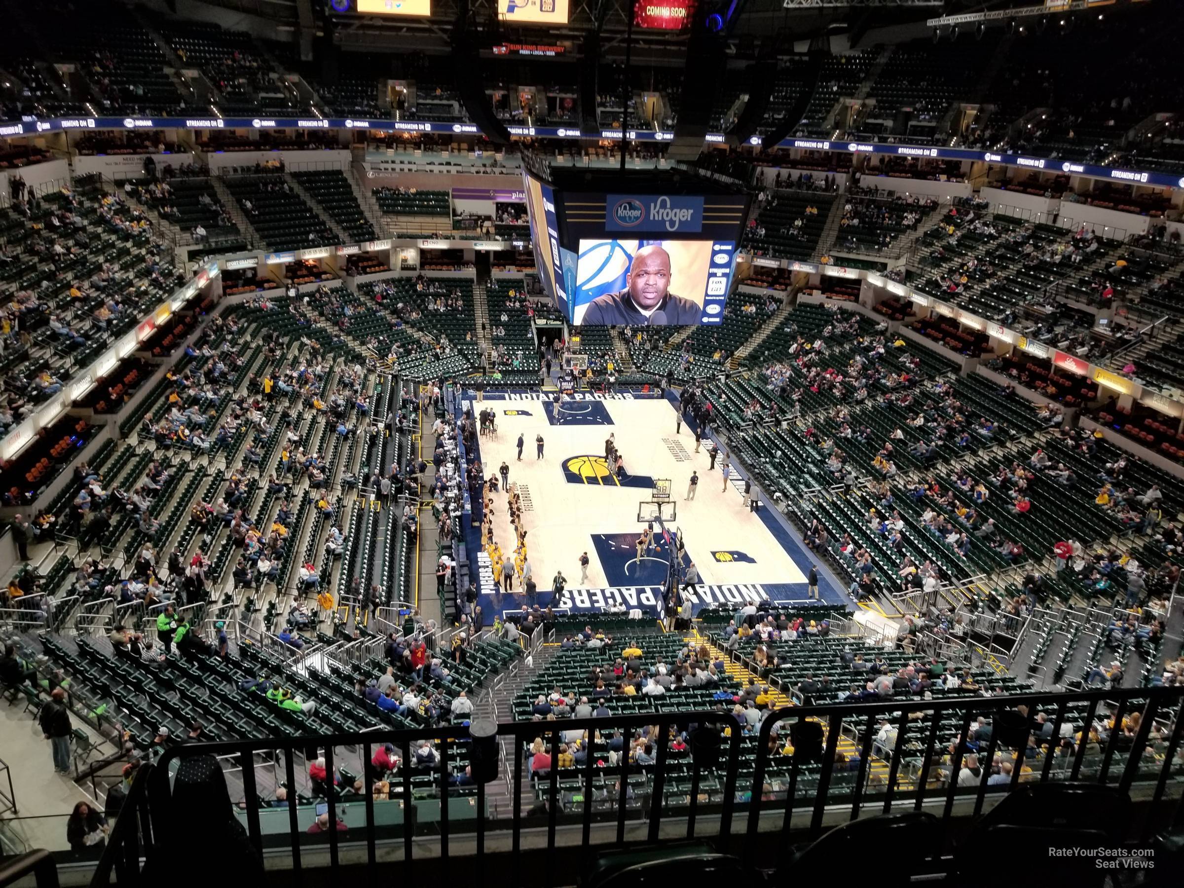 section 201, row 5 seat view  for basketball - gainbridge fieldhouse