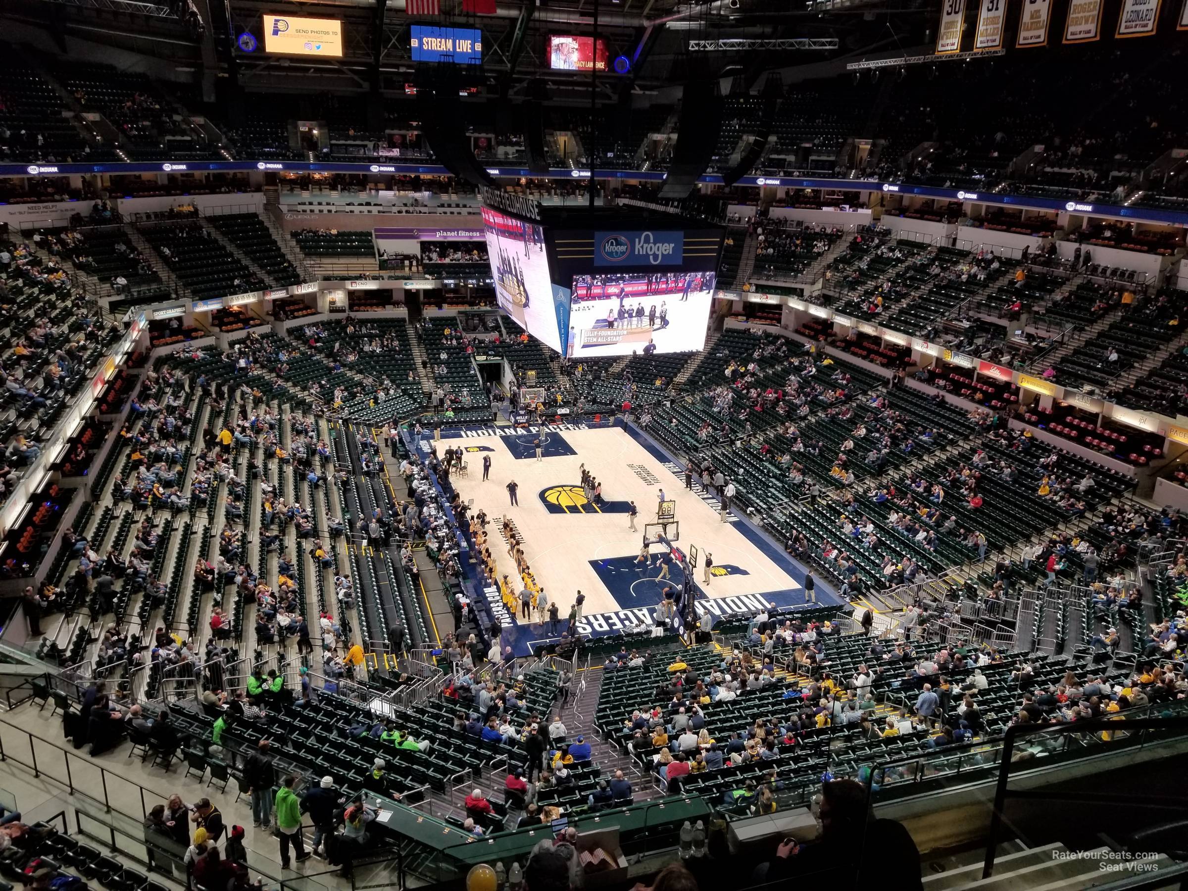 section 202, row 5 seat view  for basketball - gainbridge fieldhouse