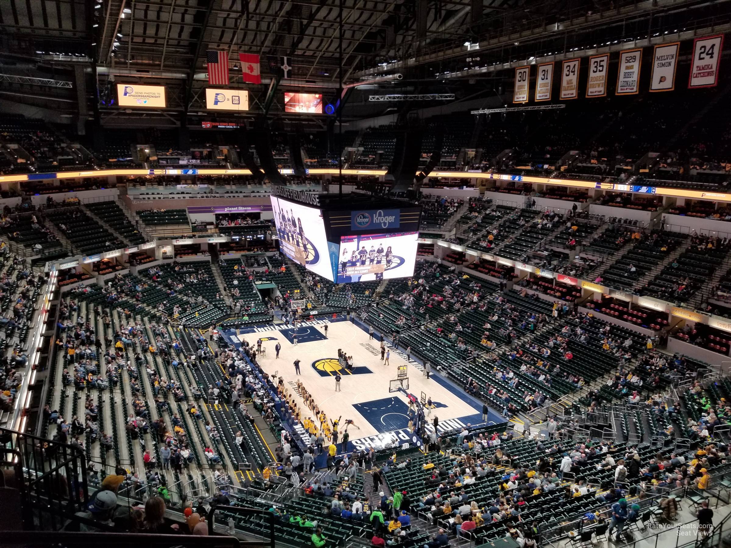 section 203, row 7 seat view  for basketball - gainbridge fieldhouse