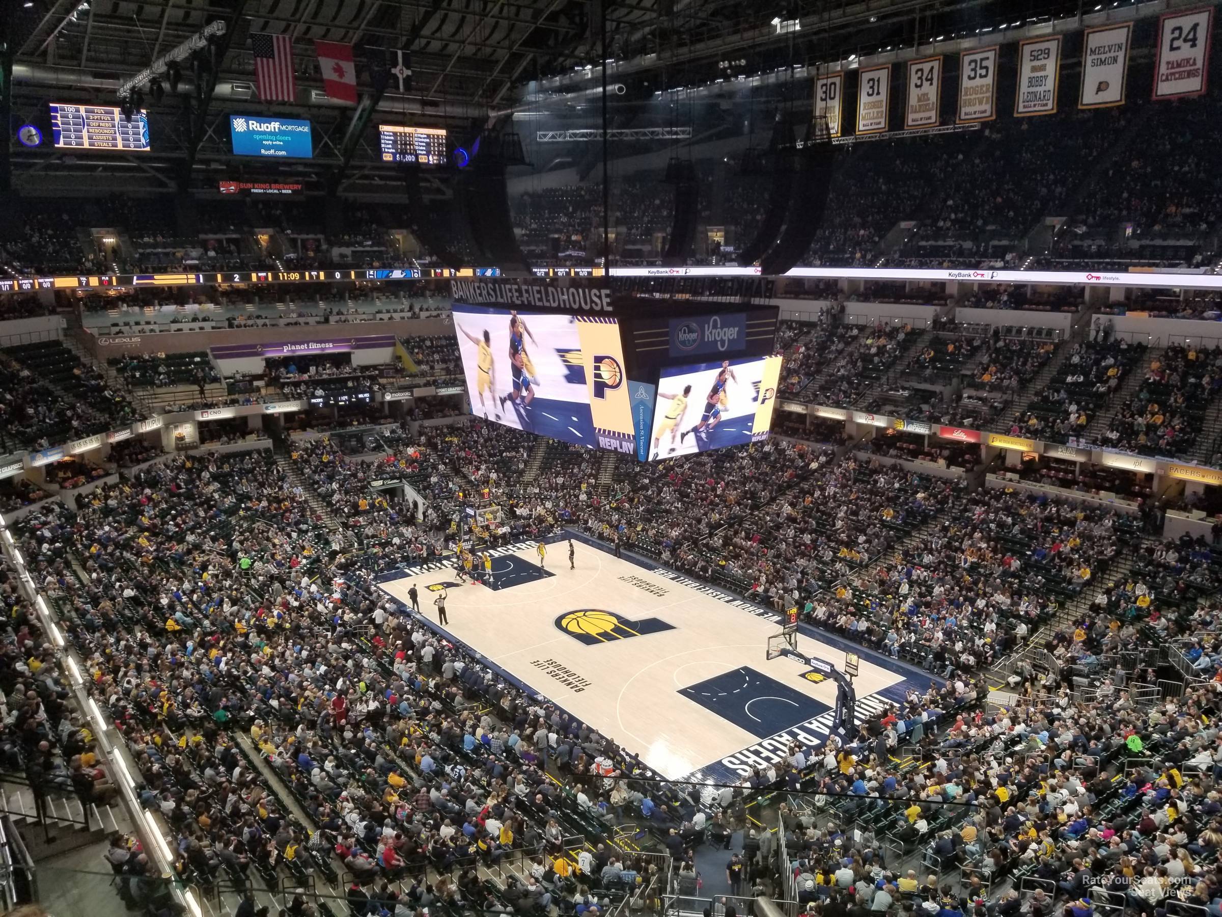 section 204, row 3 seat view  for basketball - gainbridge fieldhouse