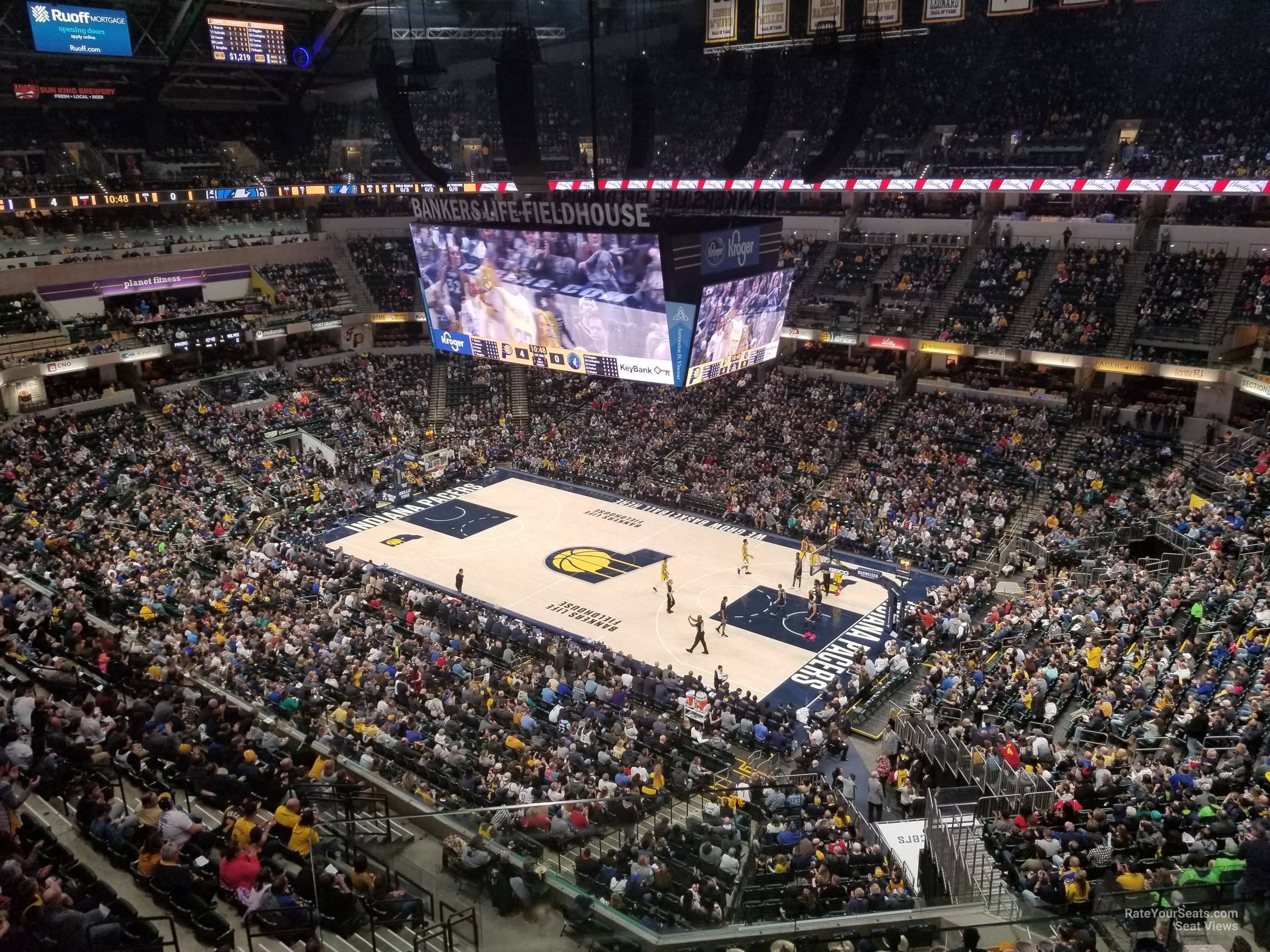 section 205, row 3 seat view  for basketball - gainbridge fieldhouse