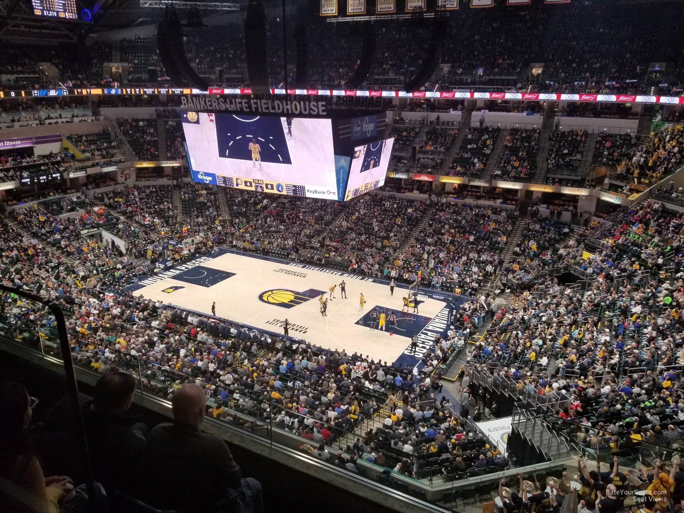 section 206, row 3 seat view  for basketball - gainbridge fieldhouse