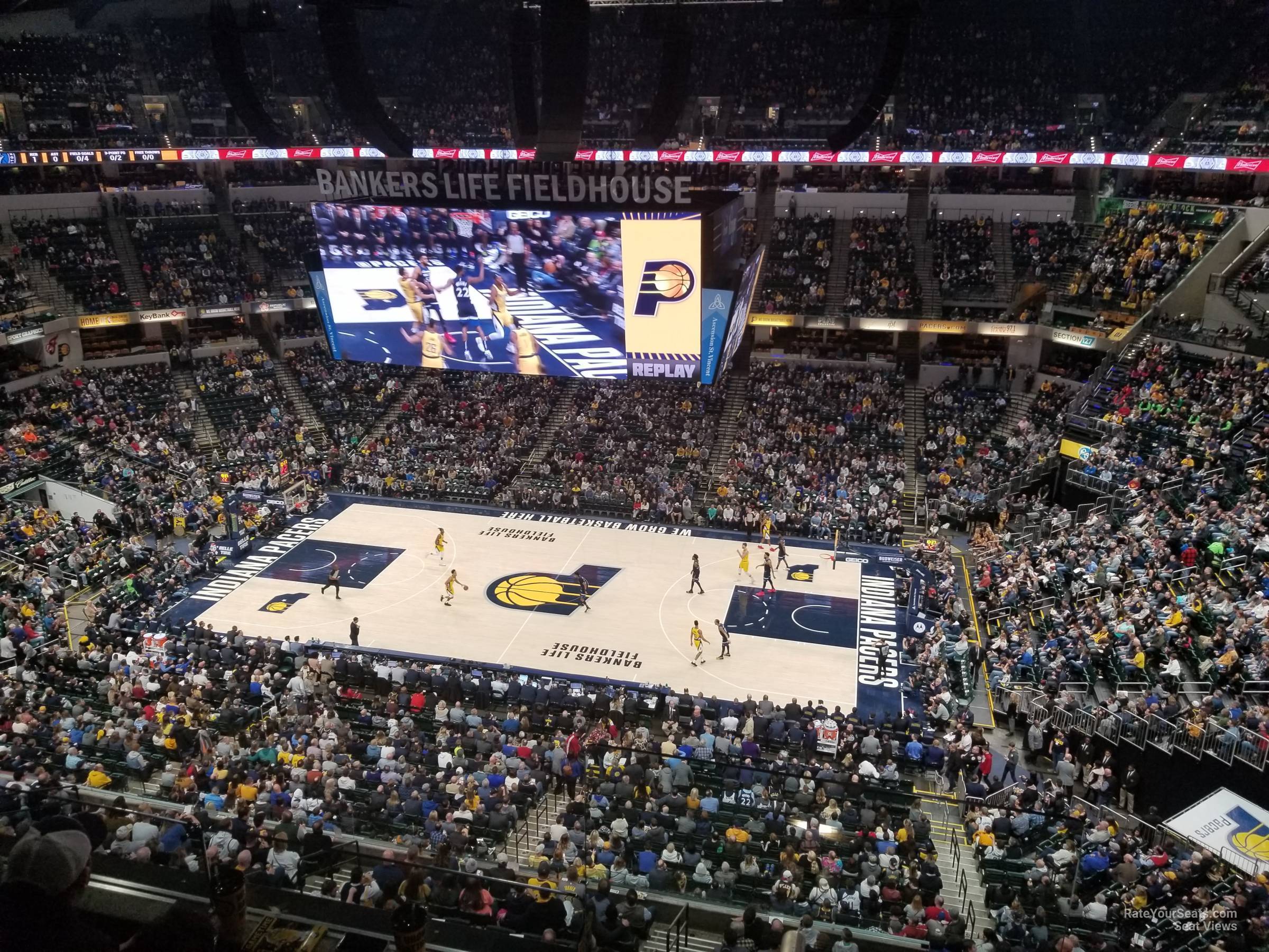 section 207, row 3 seat view  for basketball - gainbridge fieldhouse