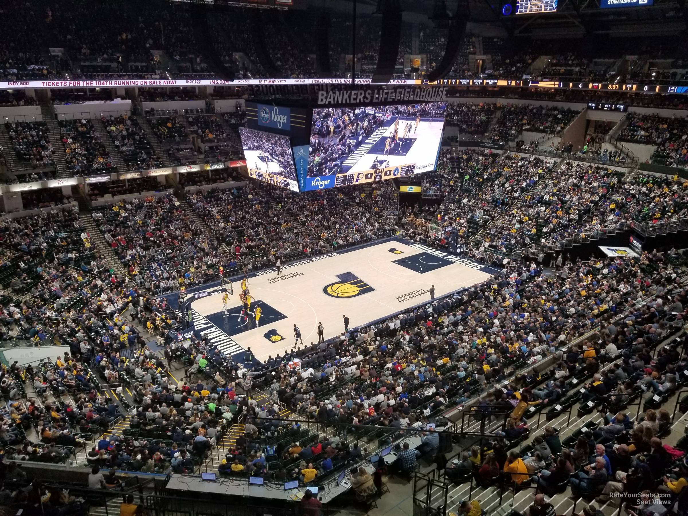 section 211, row 3 seat view  for basketball - gainbridge fieldhouse