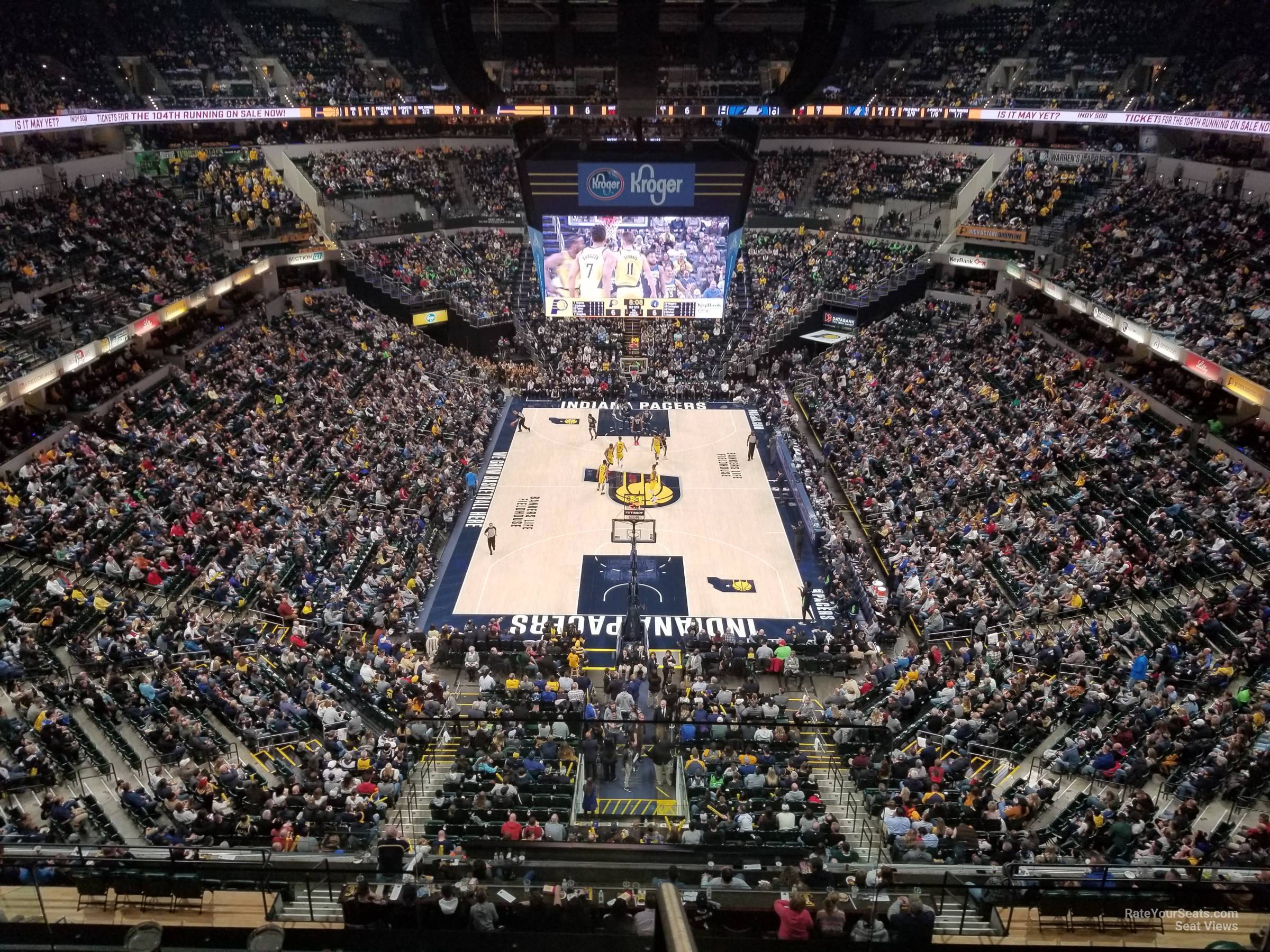 section 216, row 3 seat view  for basketball - gainbridge fieldhouse