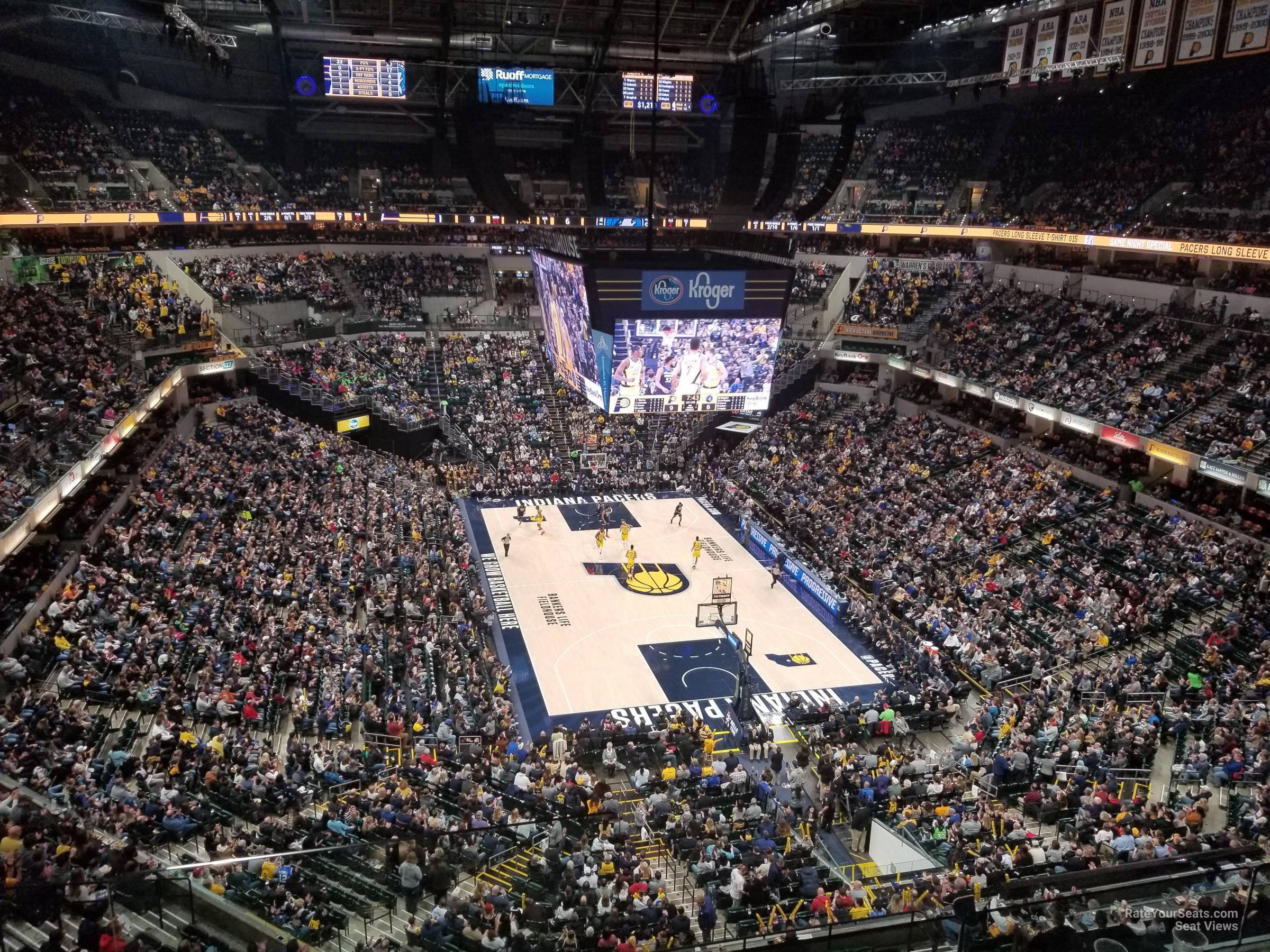 section 217, row 3 seat view  for basketball - gainbridge fieldhouse