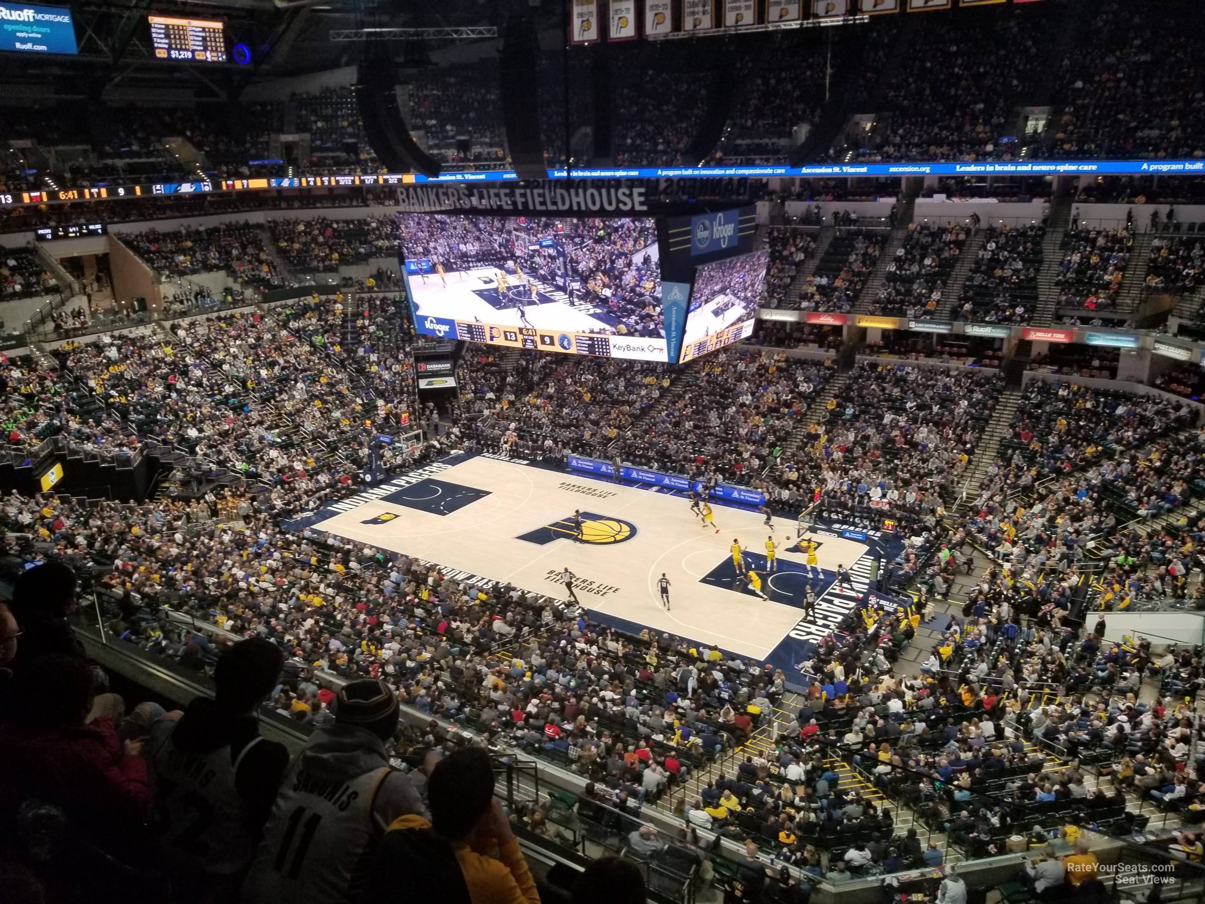 section 222, row 3 seat view  for basketball - gainbridge fieldhouse