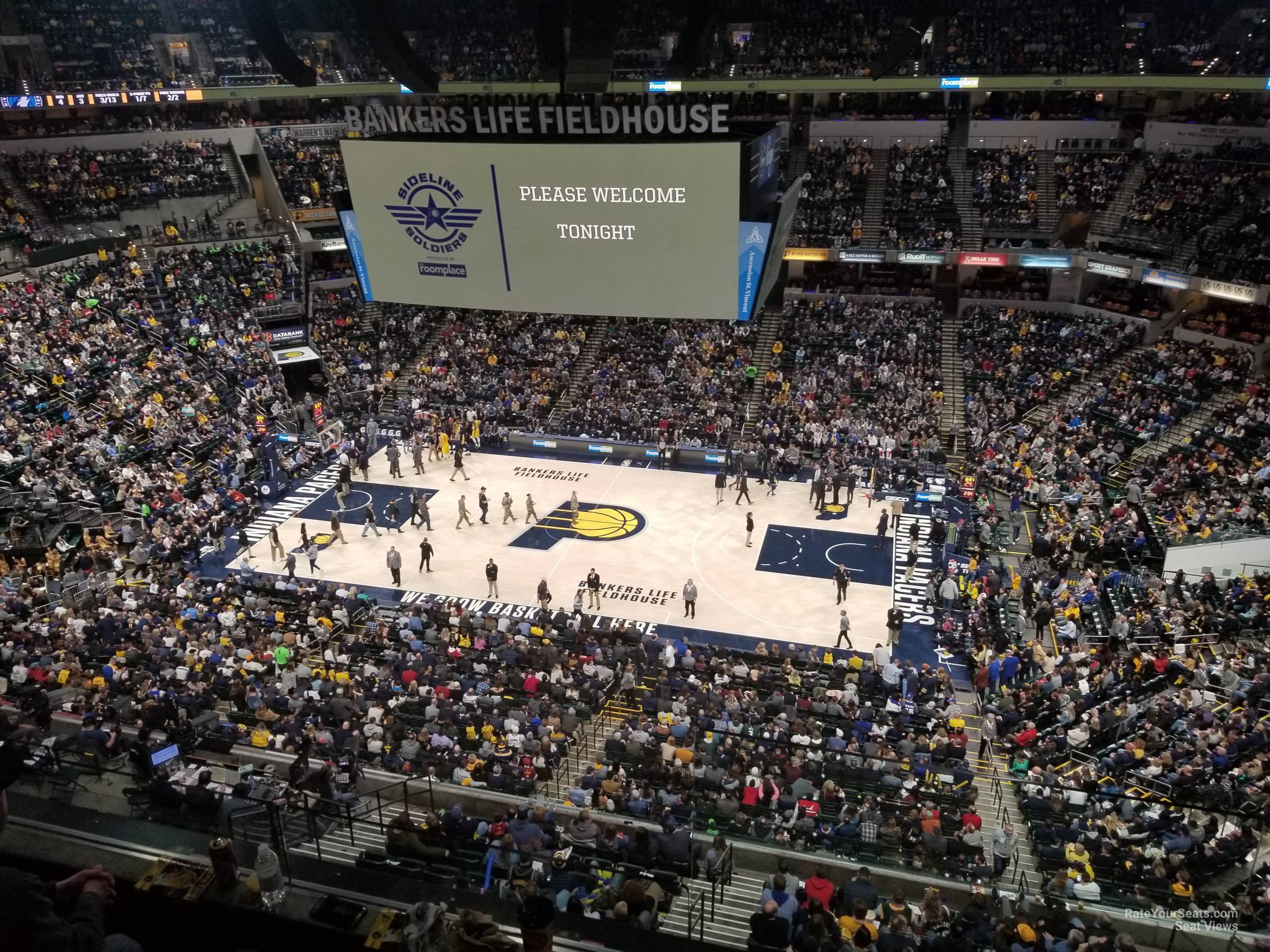 section 224, row 3 seat view  for basketball - gainbridge fieldhouse