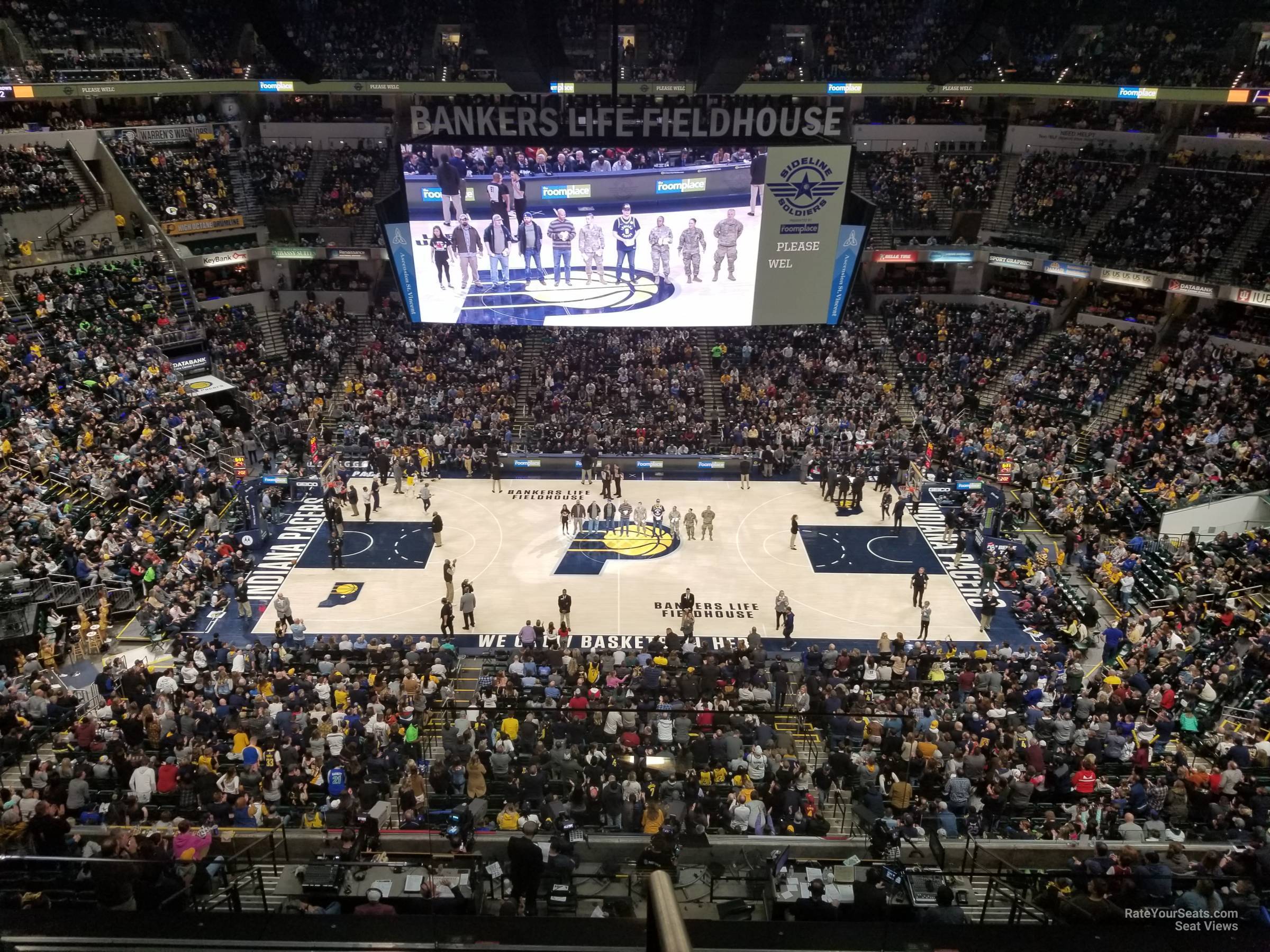 section 225, row 3 seat view  for basketball - gainbridge fieldhouse