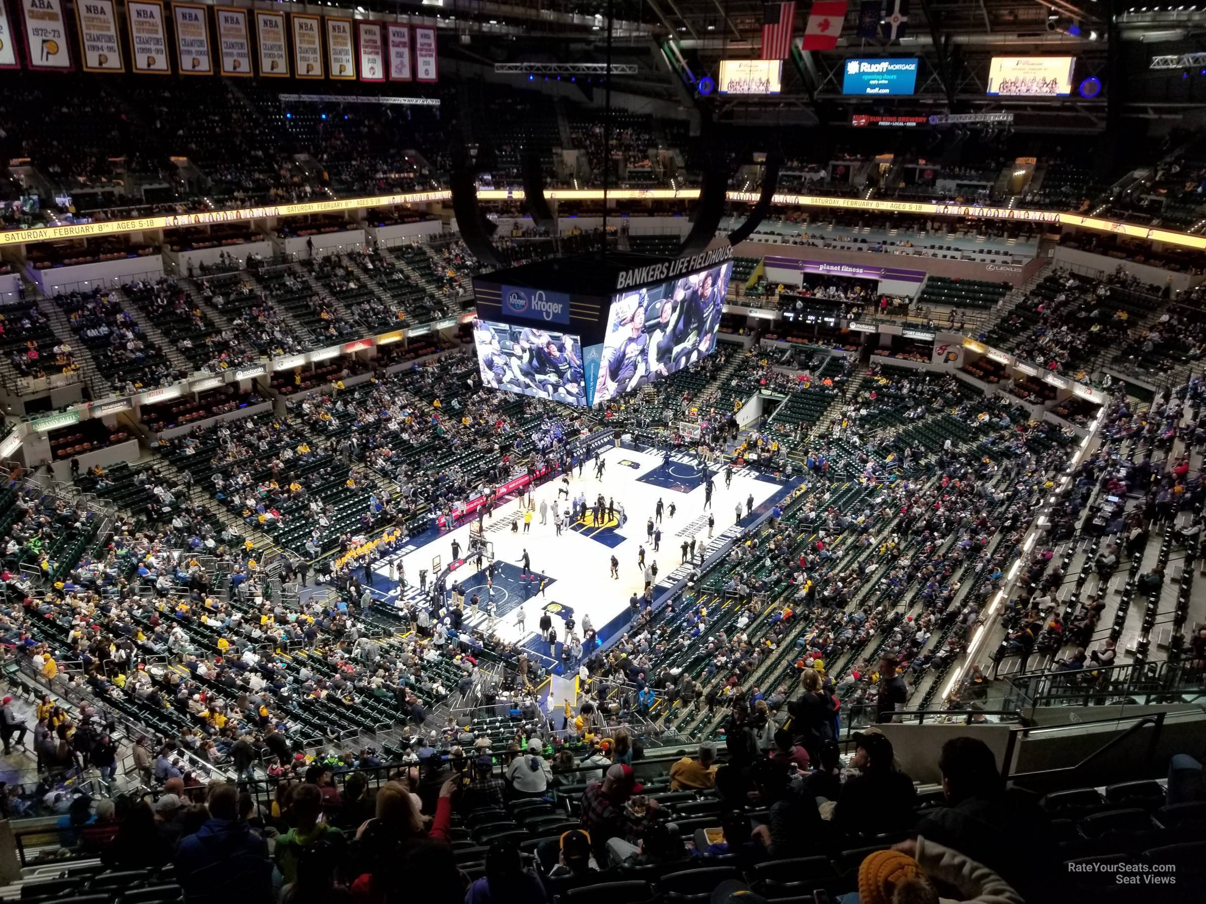 section 229, row 18 seat view  for basketball - gainbridge fieldhouse
