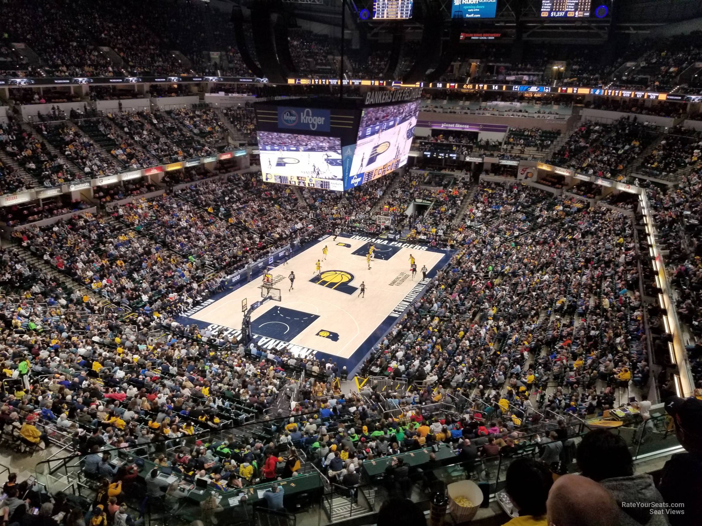 section 230, row 3 seat view  for basketball - gainbridge fieldhouse