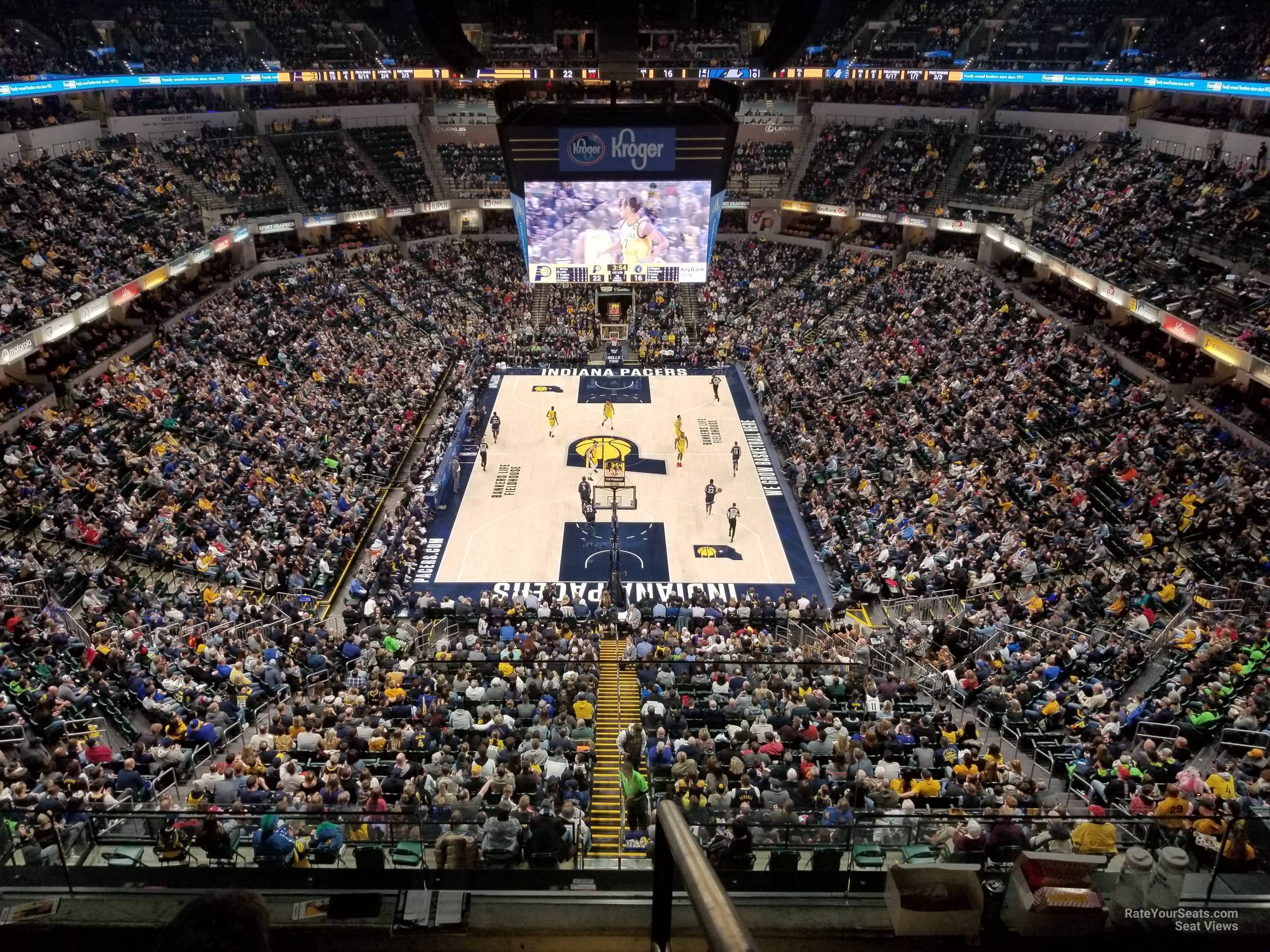 section 232, row 3 seat view  for basketball - gainbridge fieldhouse