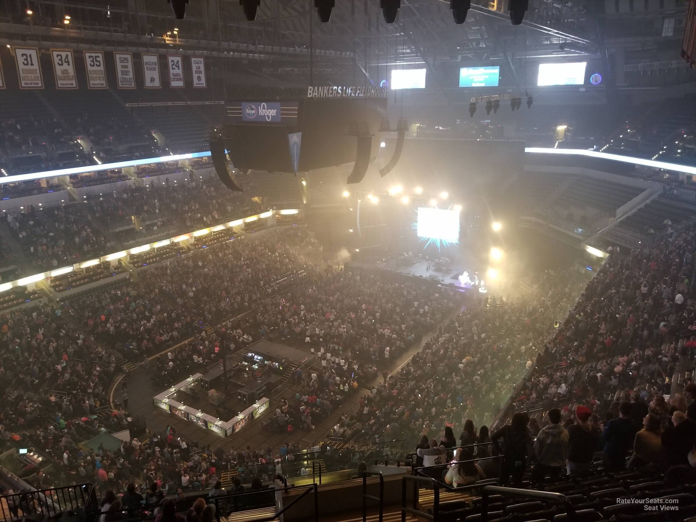 section 213, row 15 seat view  for concert - gainbridge fieldhouse