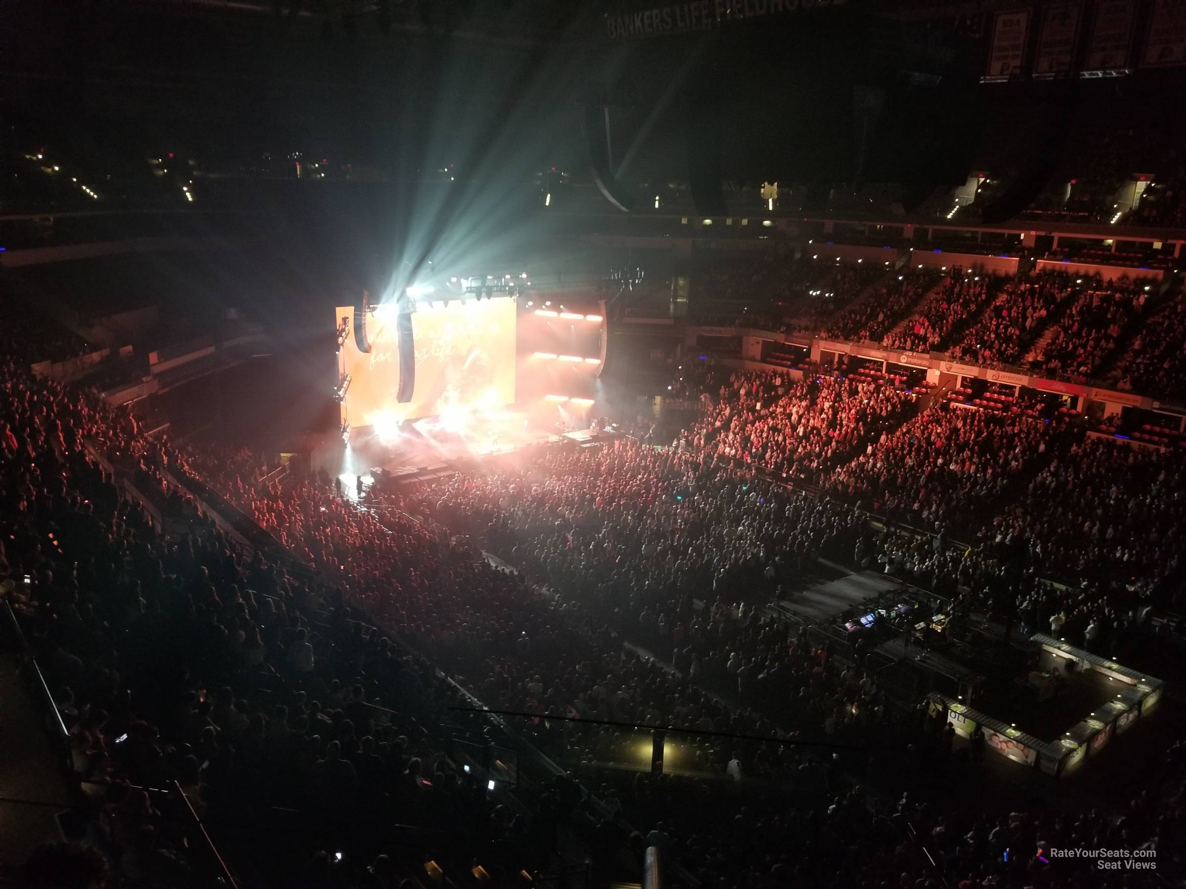 section 221, row 3 seat view  for concert - gainbridge fieldhouse