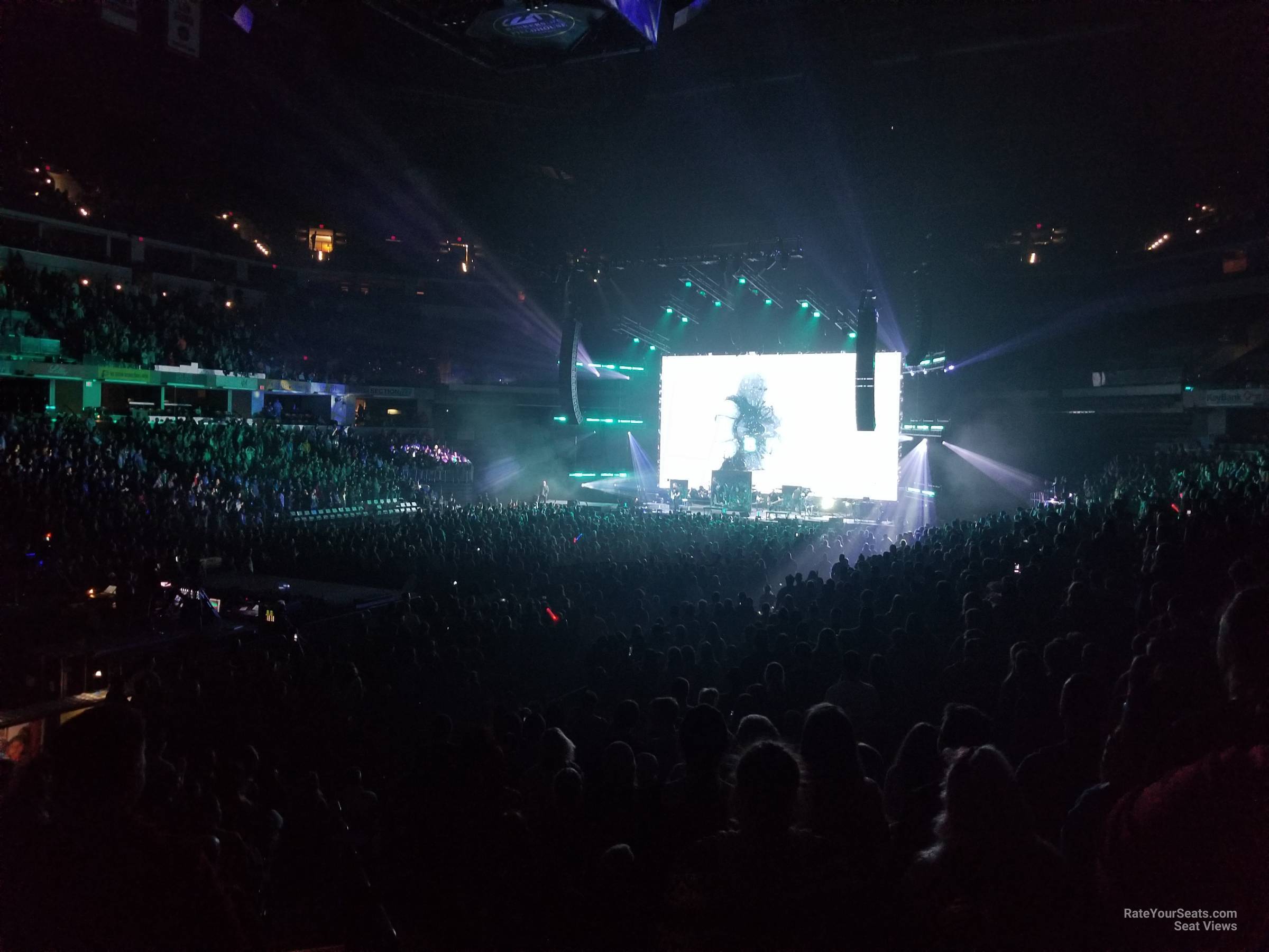 section 8, row 21 seat view  for concert - gainbridge fieldhouse