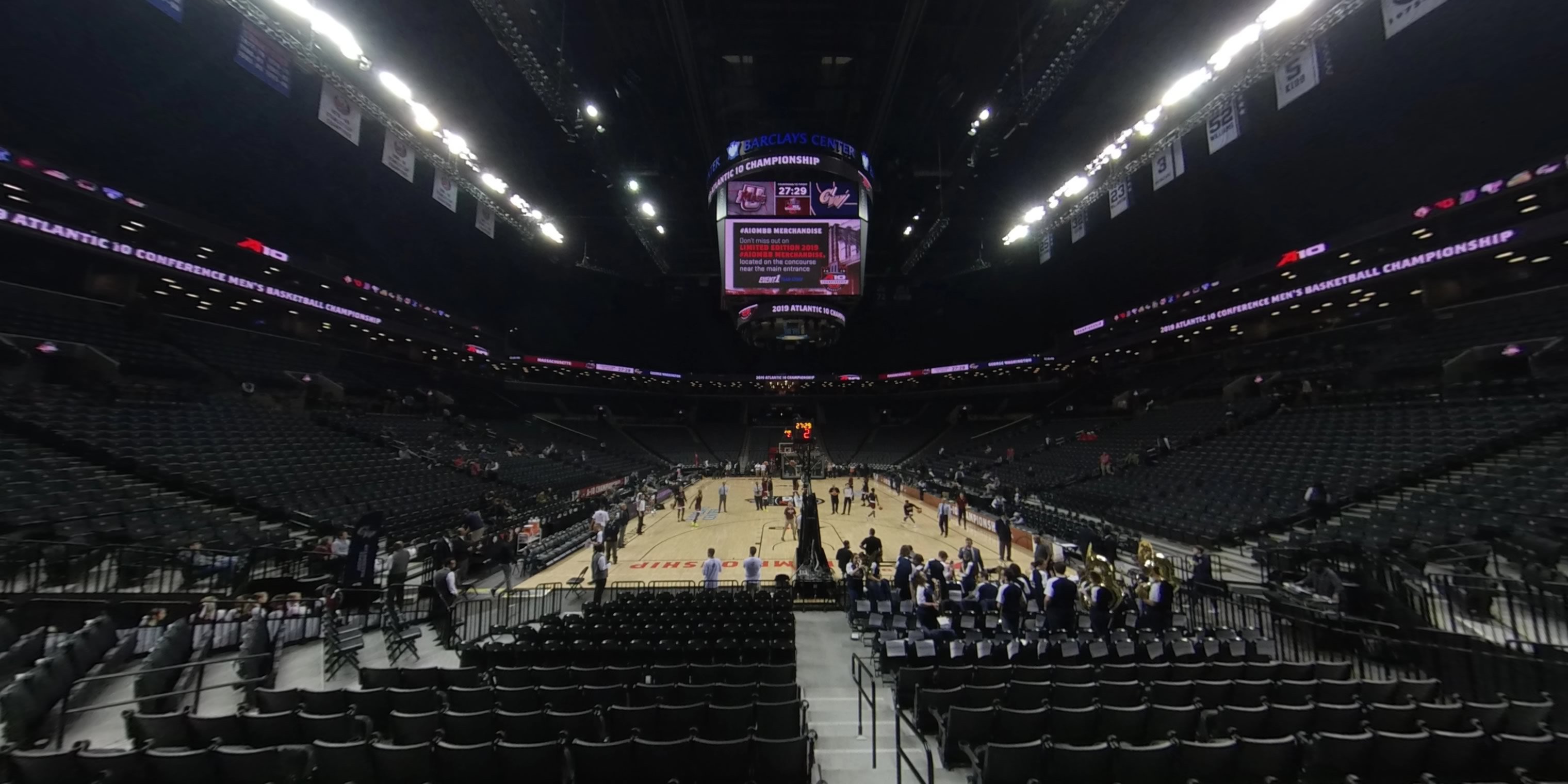 section 1 panoramic seat view  for basketball - barclays center