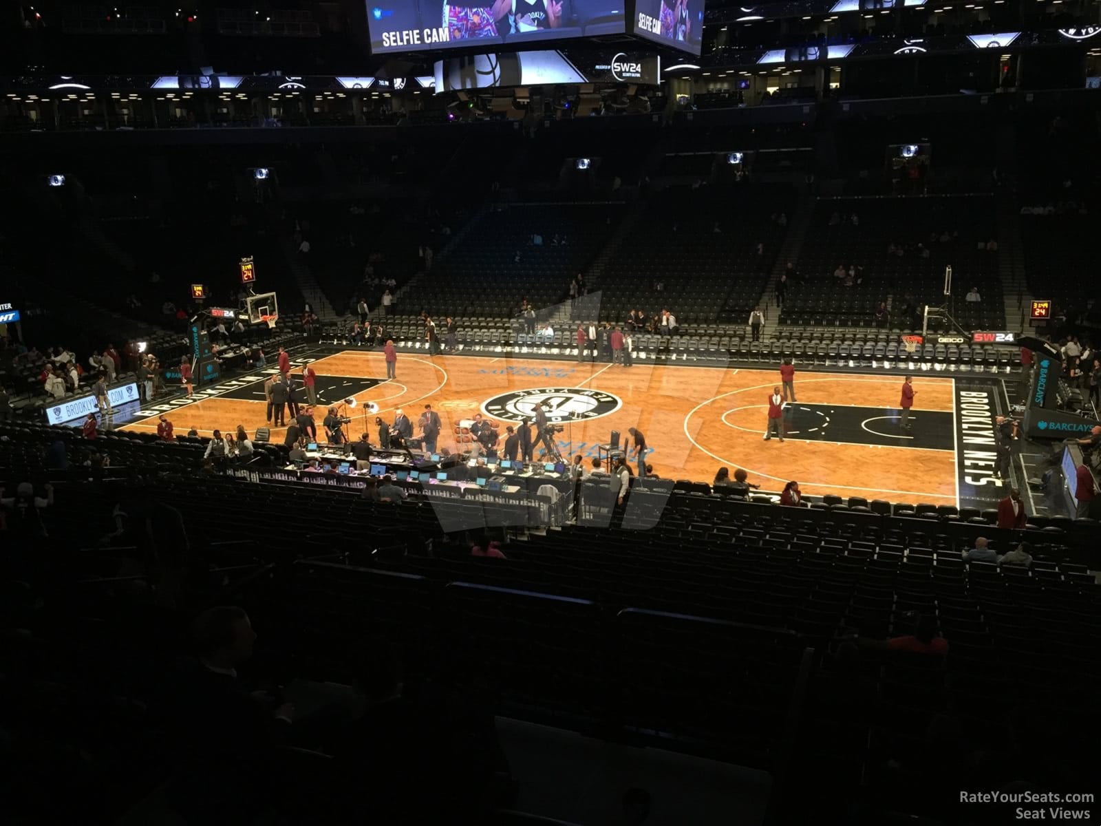 section 106, row 4 seat view  for basketball - barclays center