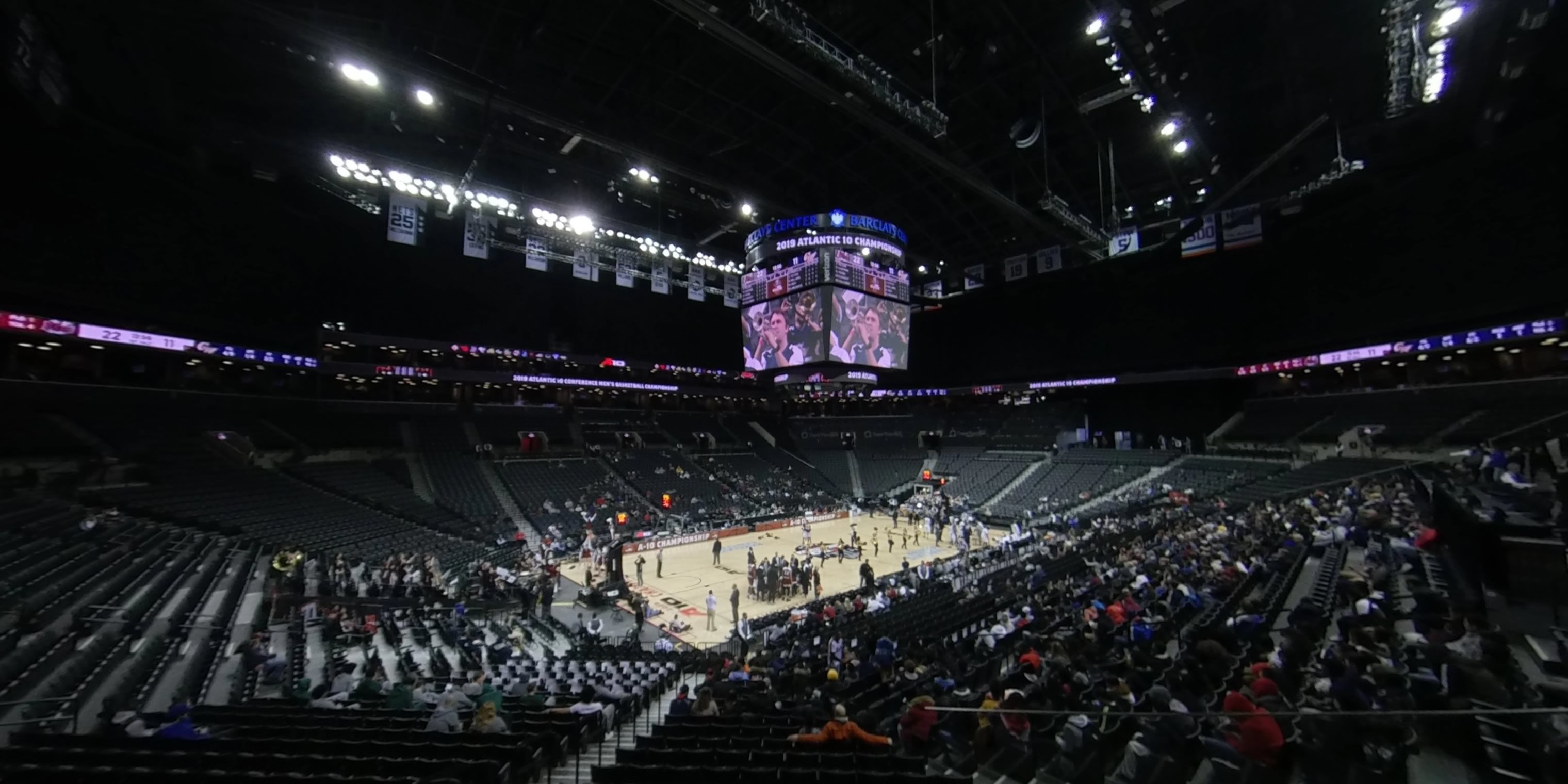 section 111 panoramic seat view  for basketball - barclays center
