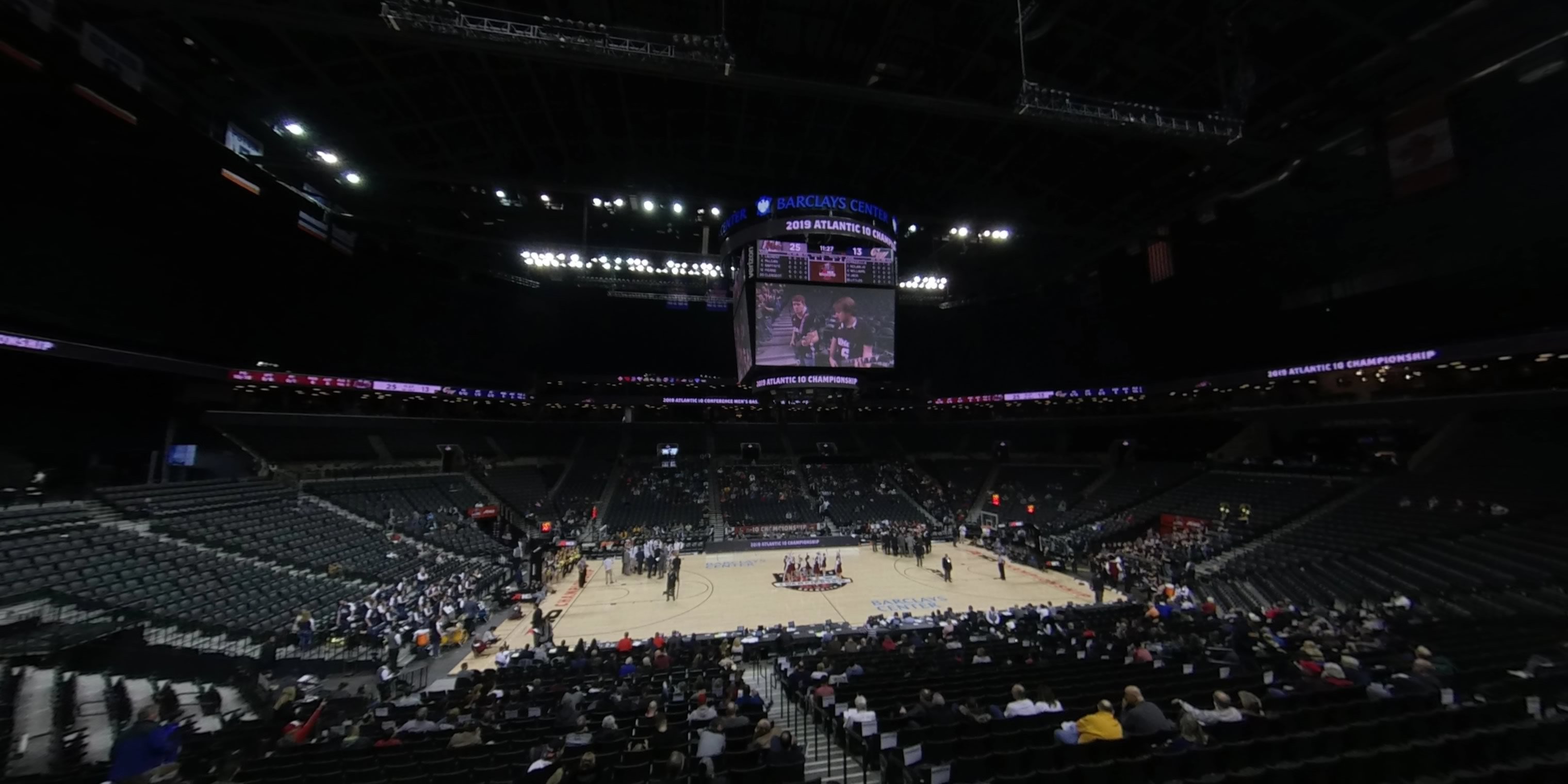 section 125 panoramic seat view  for basketball - barclays center