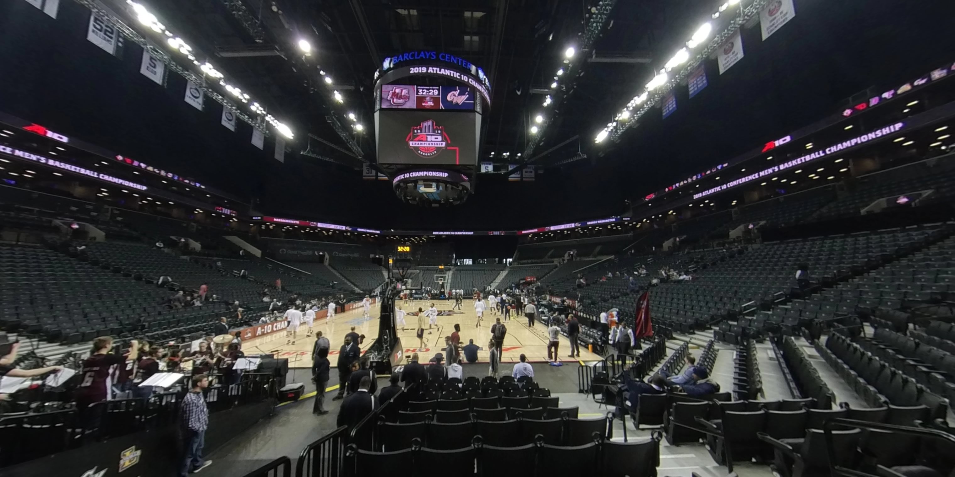 section 15 panoramic seat view  for basketball - barclays center