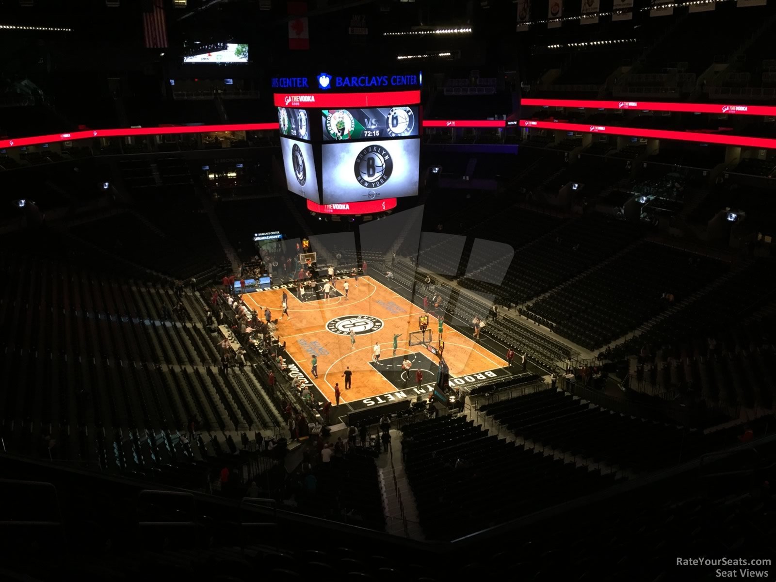 section 202, row 10 seat view  for basketball - barclays center
