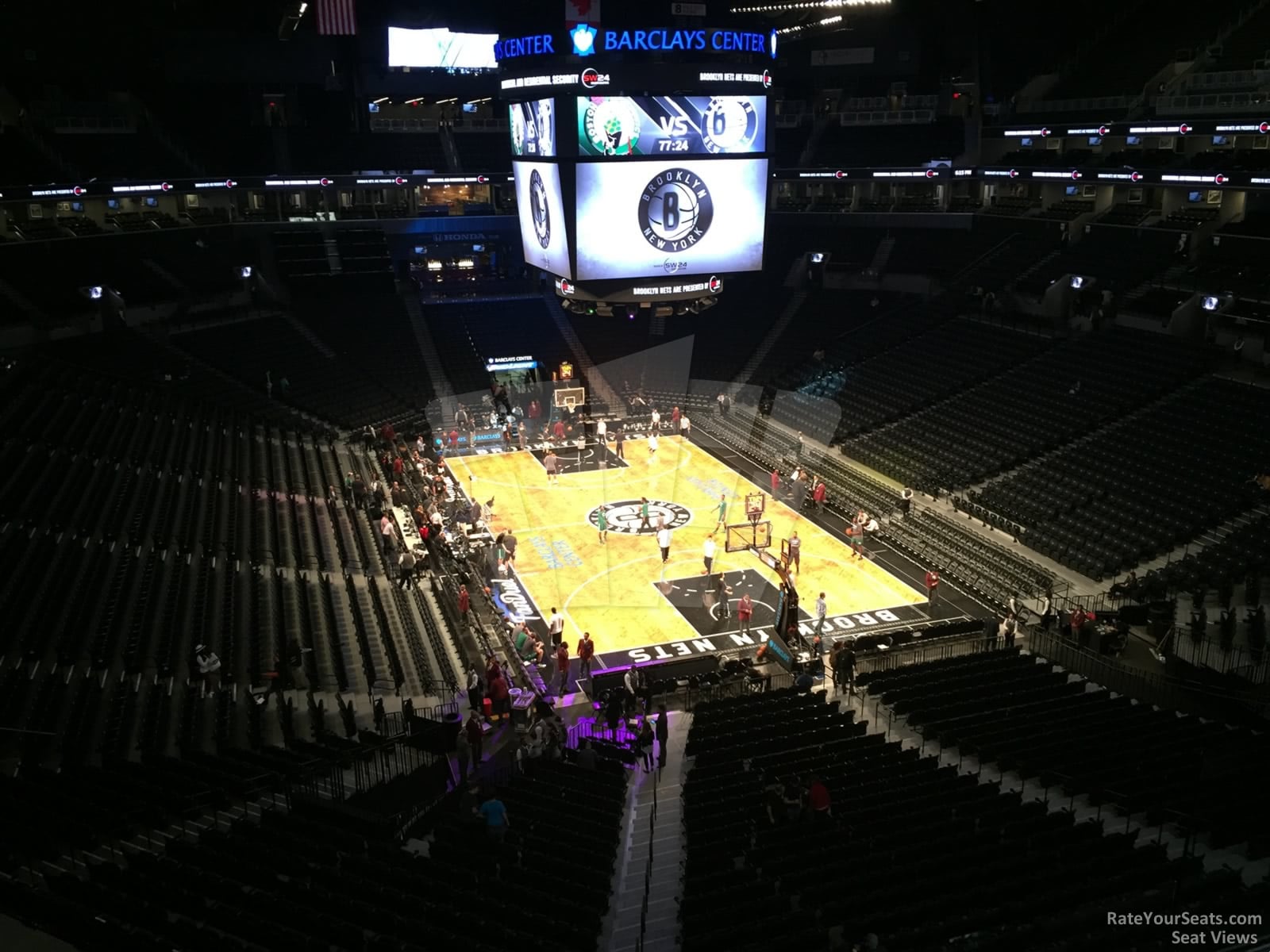 section 202, row 3 seat view  for basketball - barclays center