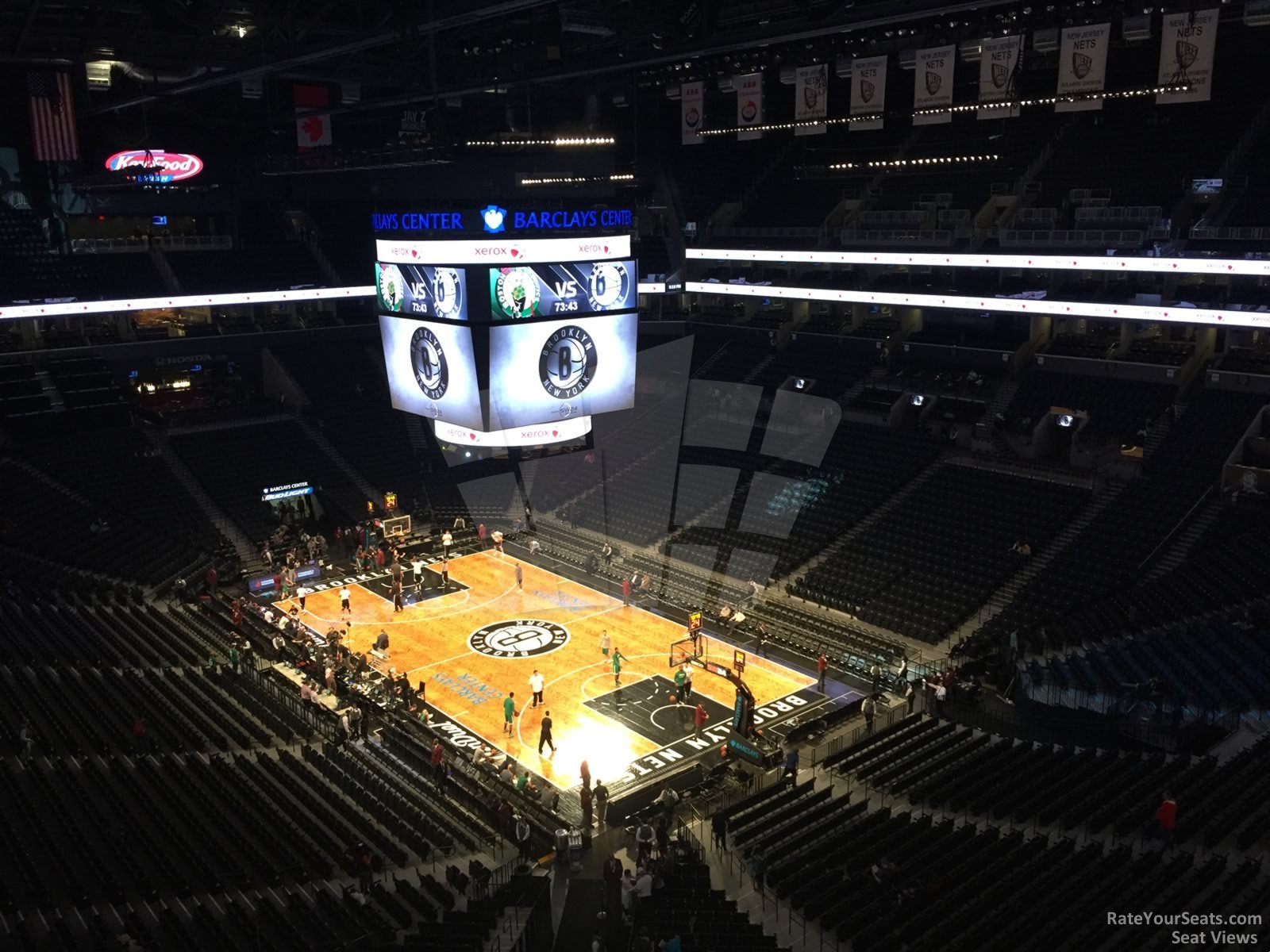 section 203, row 10 seat view  for basketball - barclays center