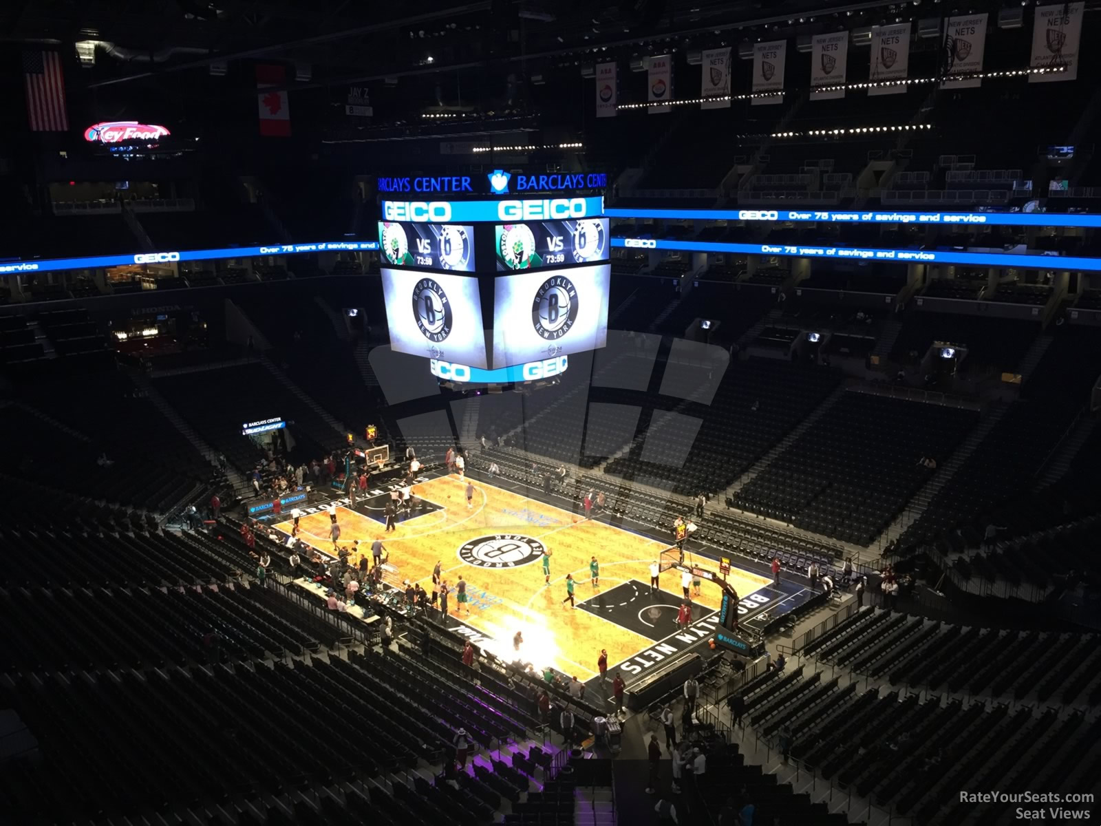 section 204, row 10 seat view  for basketball - barclays center