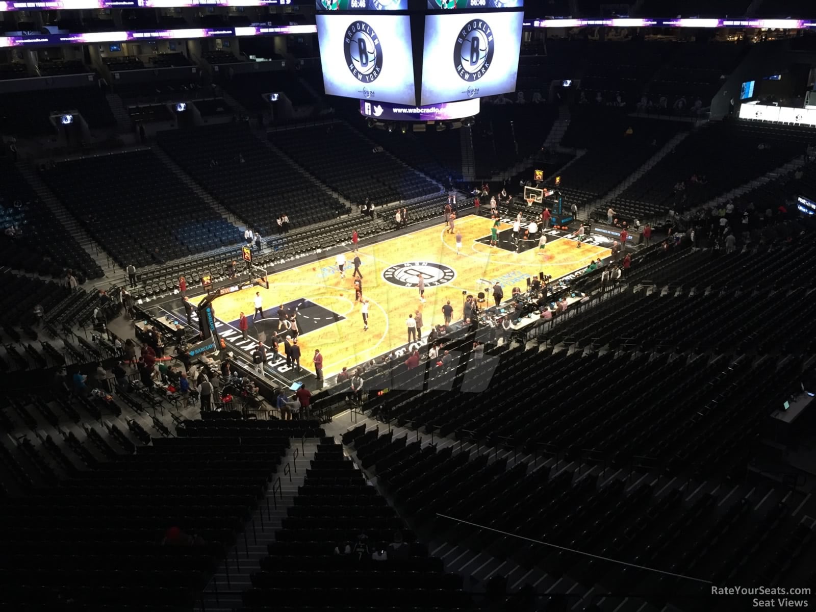 section 212, row 3 seat view  for basketball - barclays center