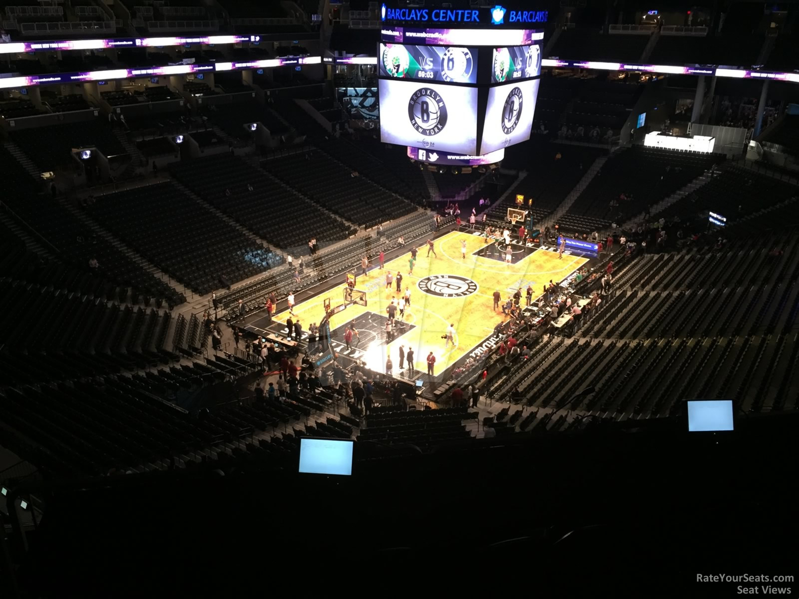 section 213, row 10 seat view  for basketball - barclays center