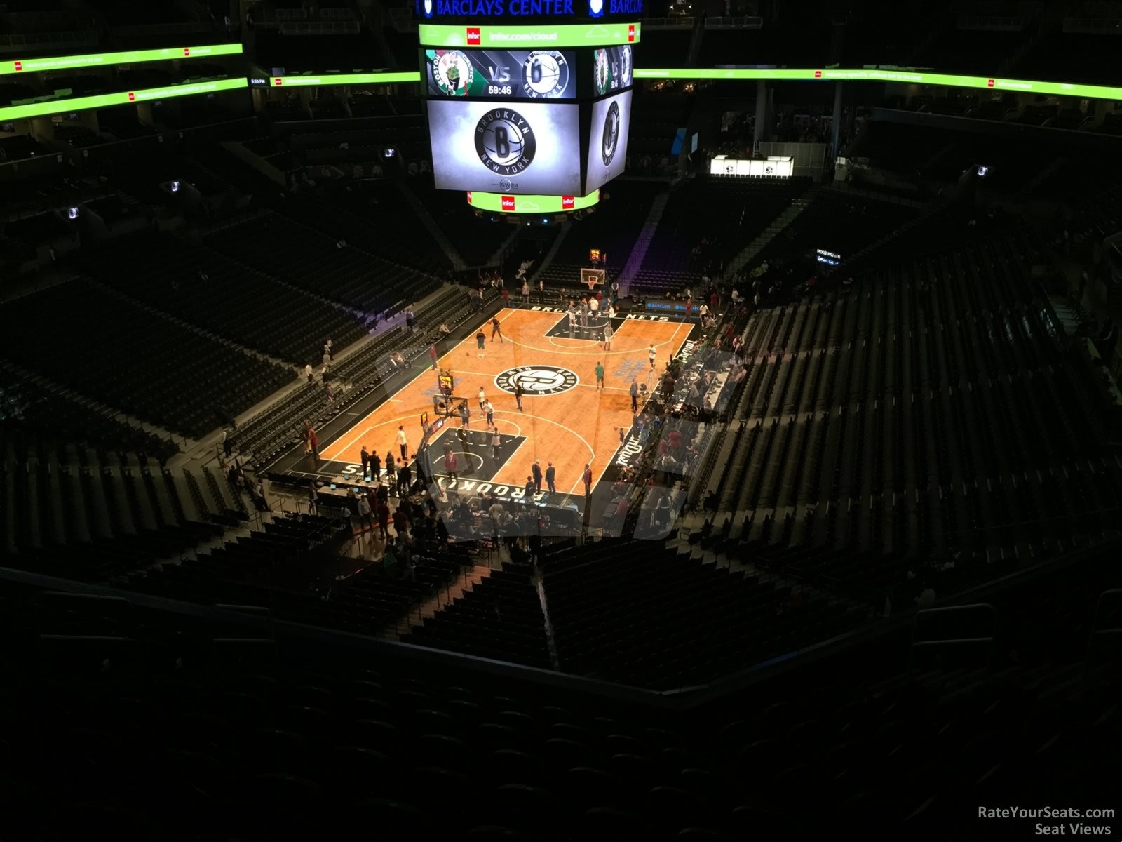 section 214, row 10 seat view  for basketball - barclays center