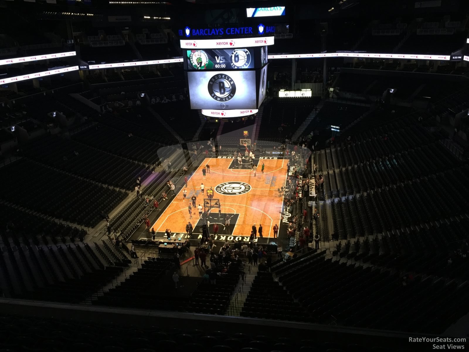 section 215, row 10 seat view  for basketball - barclays center