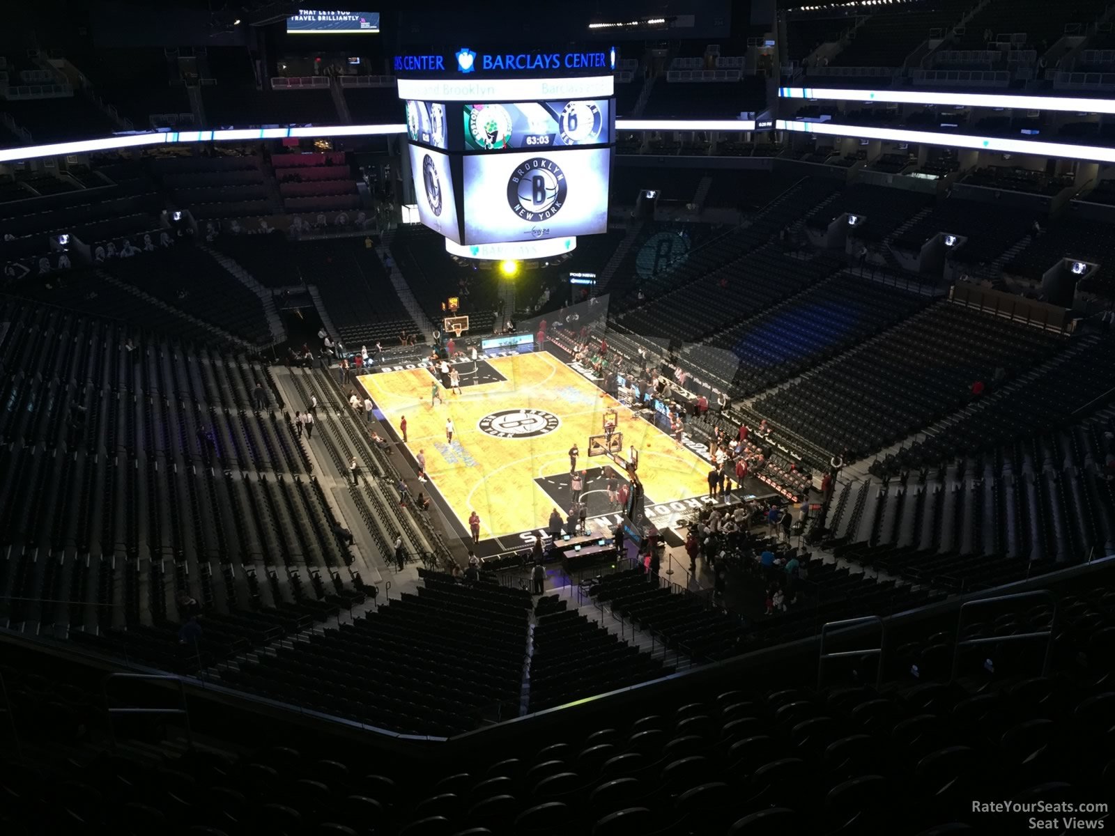 section 218, row 10 seat view  for basketball - barclays center