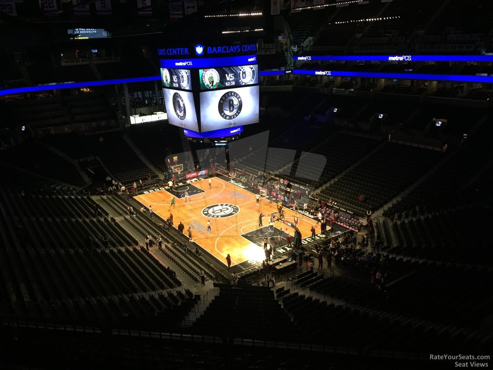 section 219, row 10 seat view  for basketball - barclays center