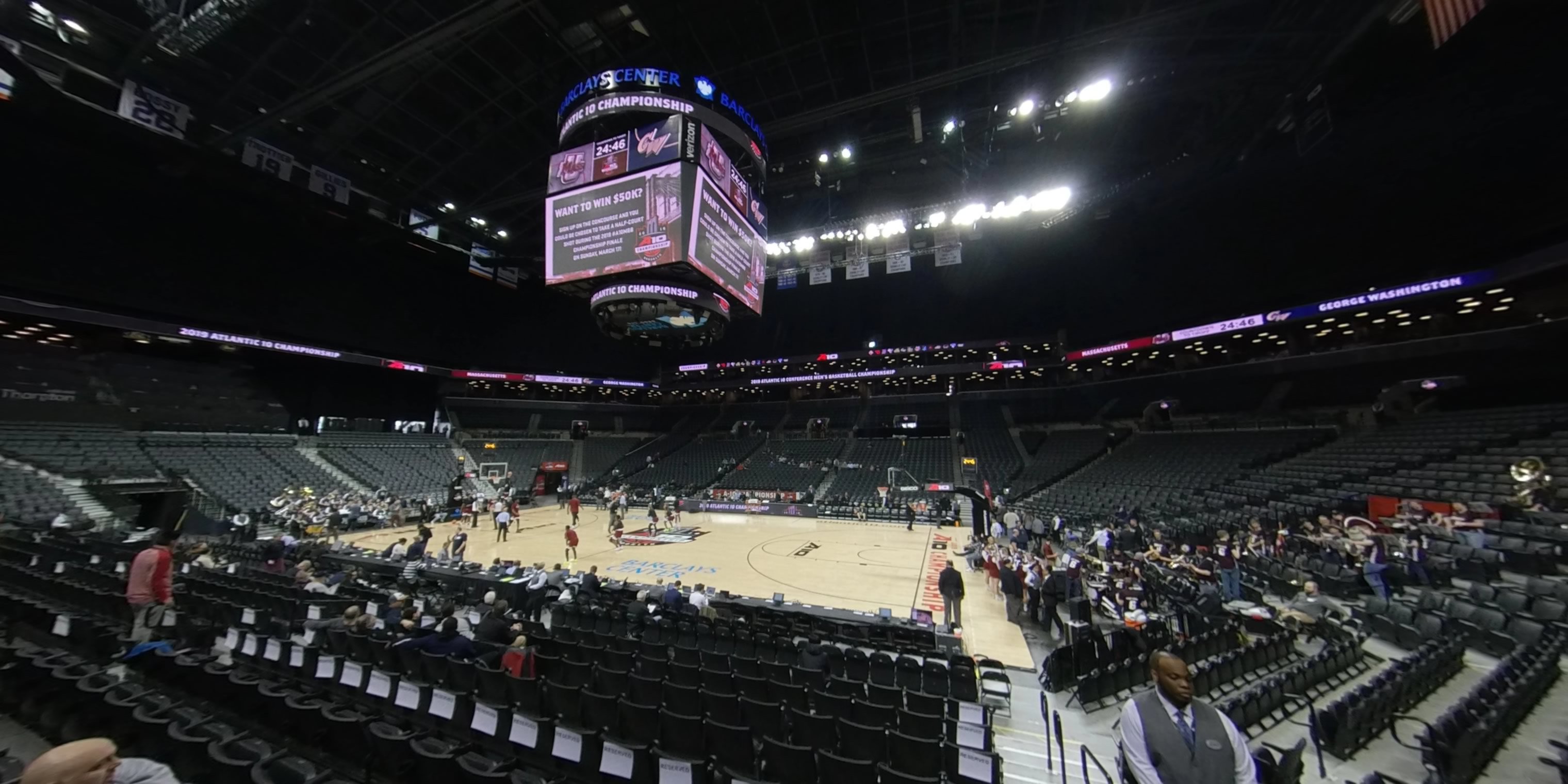 section 22 panoramic seat view  for basketball - barclays center