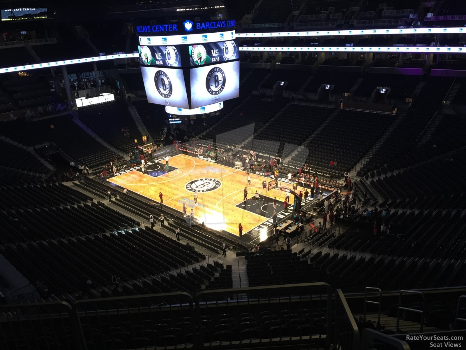 section 220, row 10 seat view  for basketball - barclays center