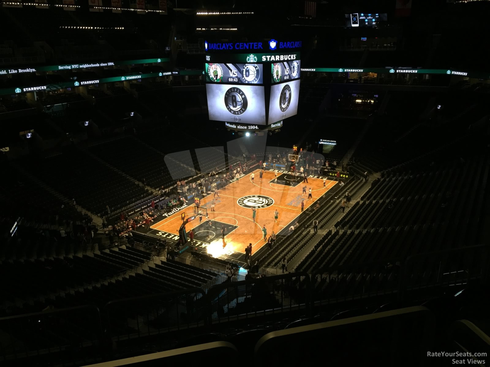 section 229, row 10 seat view  for basketball - barclays center