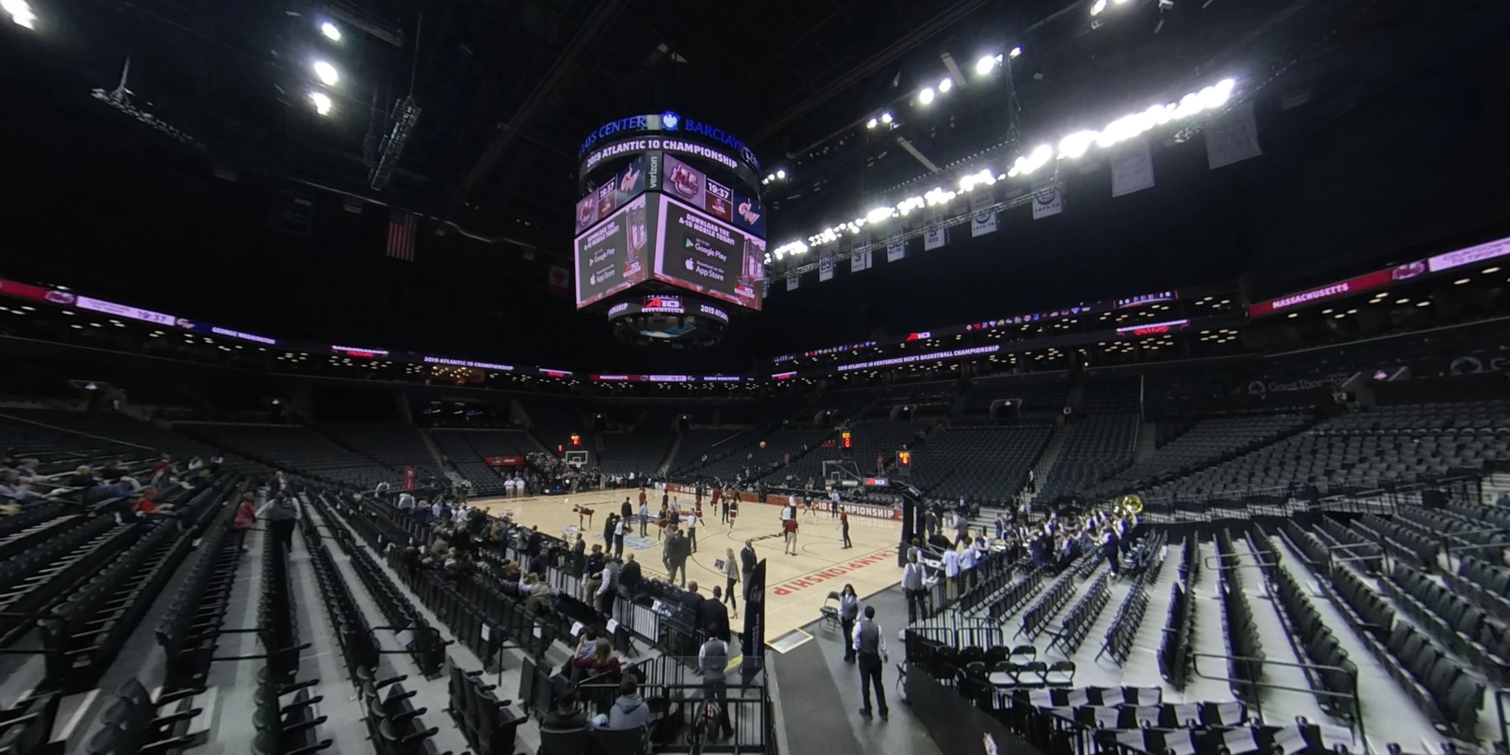 section 3 panoramic seat view  for basketball - barclays center