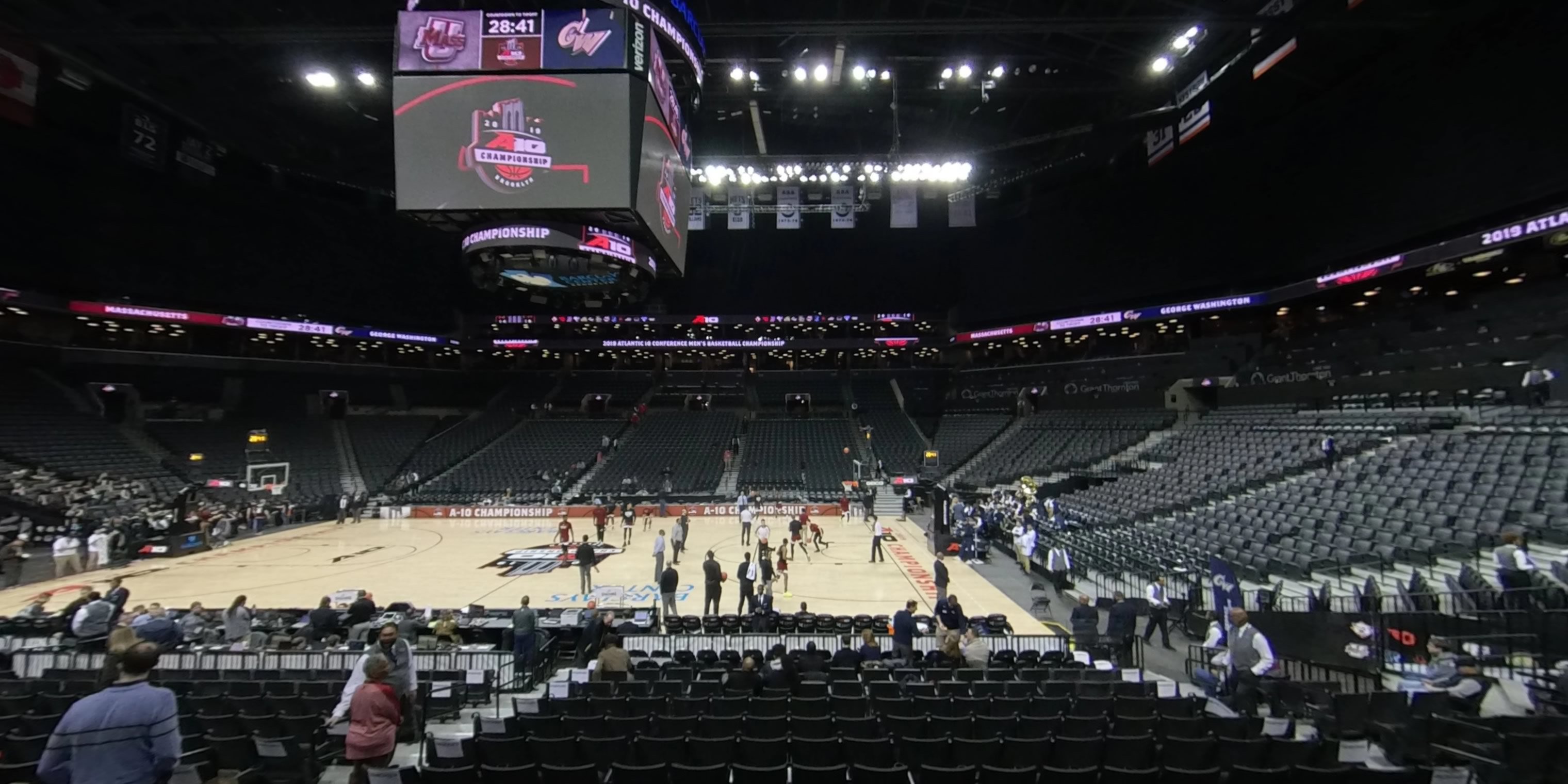 section 7 panoramic seat view  for basketball - barclays center