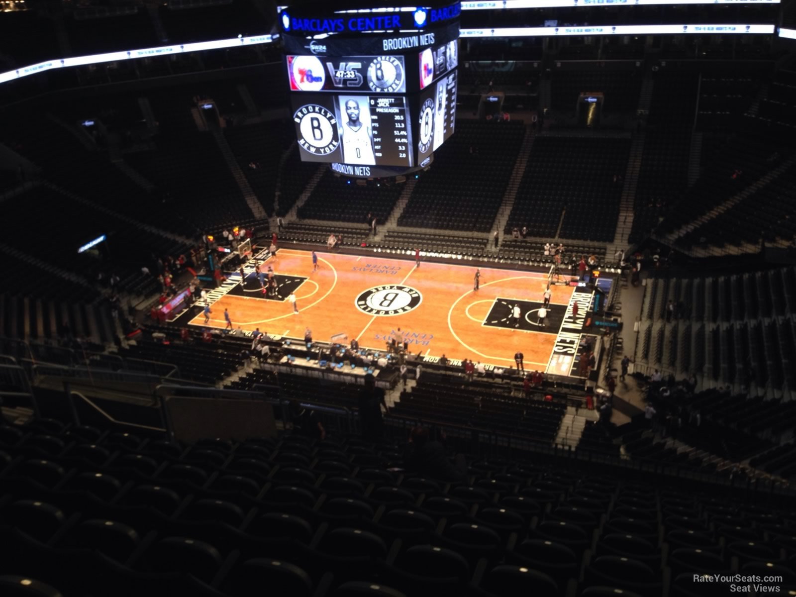 section 206, row 14 seat view  for basketball - barclays center