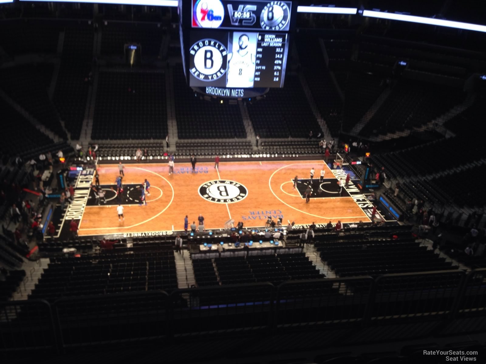 section 209, row 7 seat view  for basketball - barclays center
