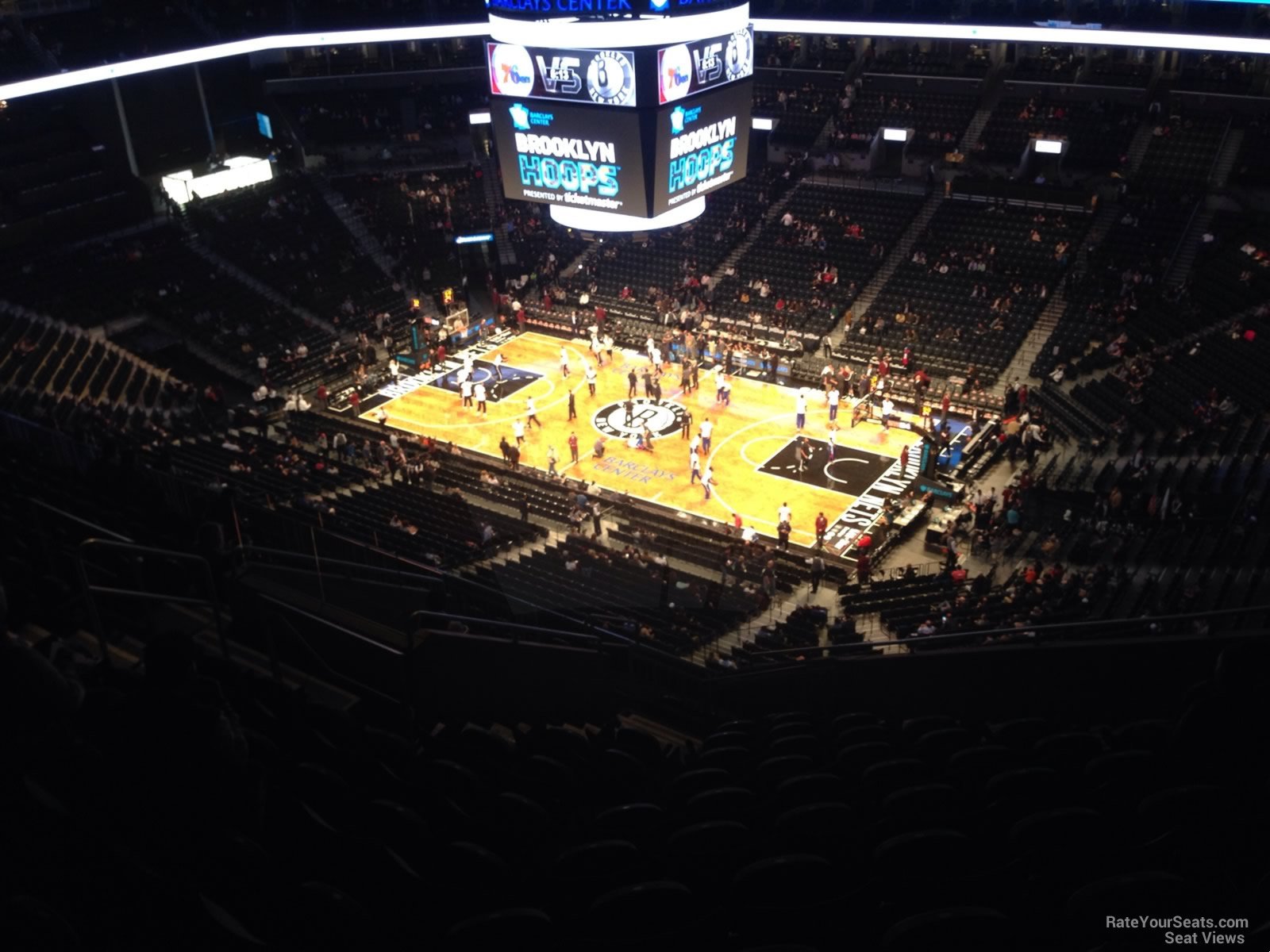section 221, row 14 seat view  for basketball - barclays center