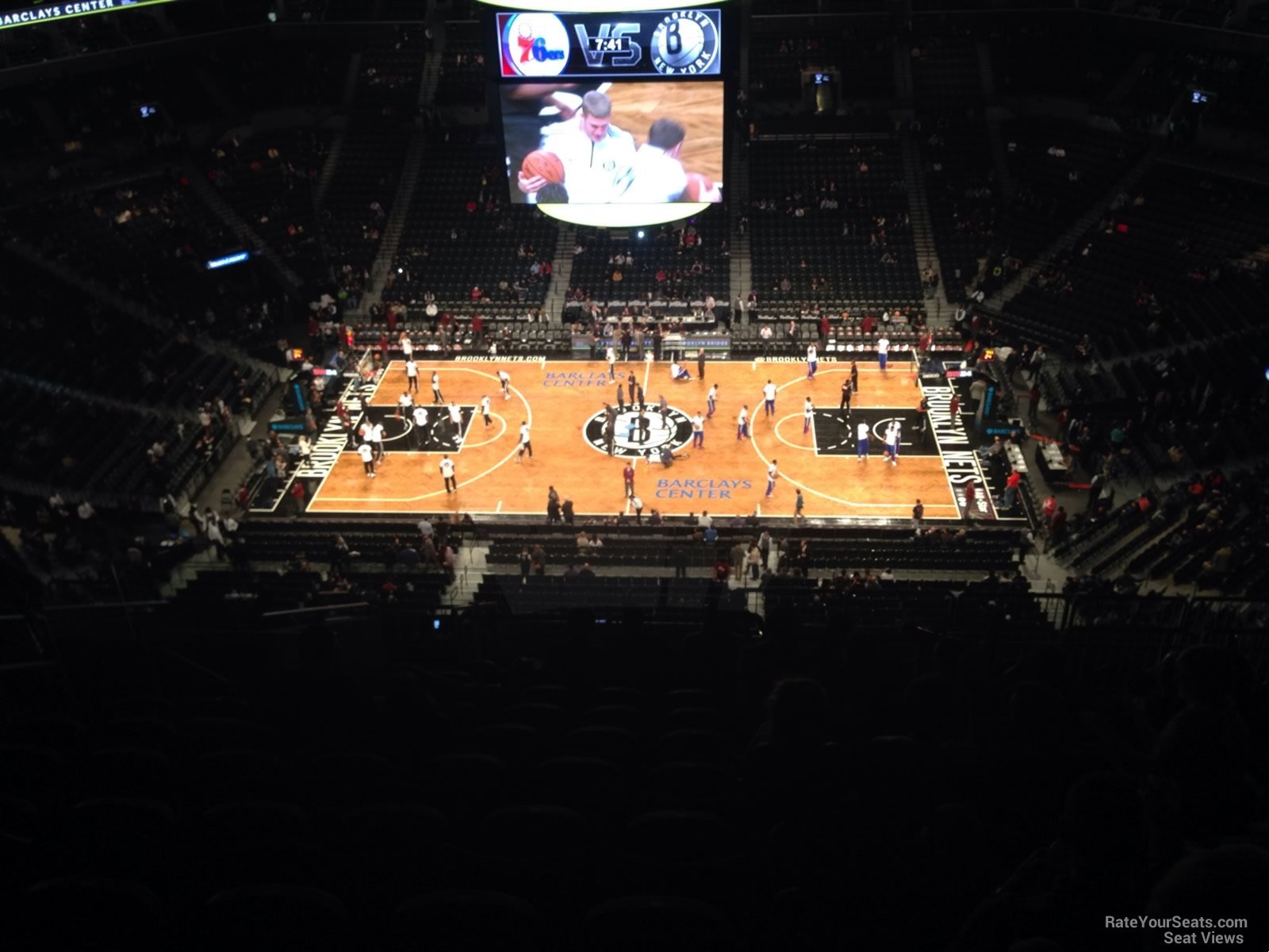 section 223, row 14 seat view  for basketball - barclays center